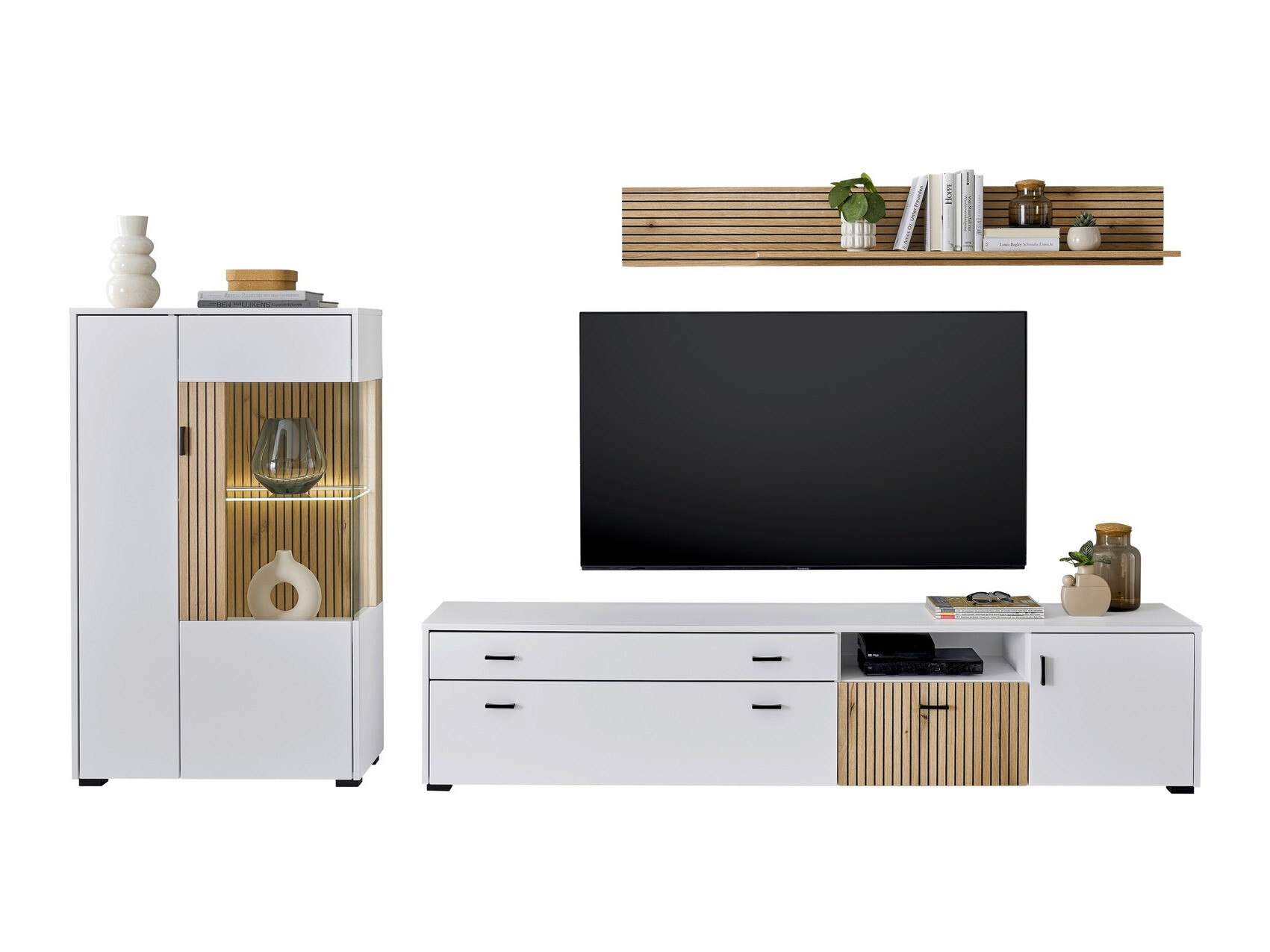 Nappali szett Belmelu 119 (Fehér + Tölgy)