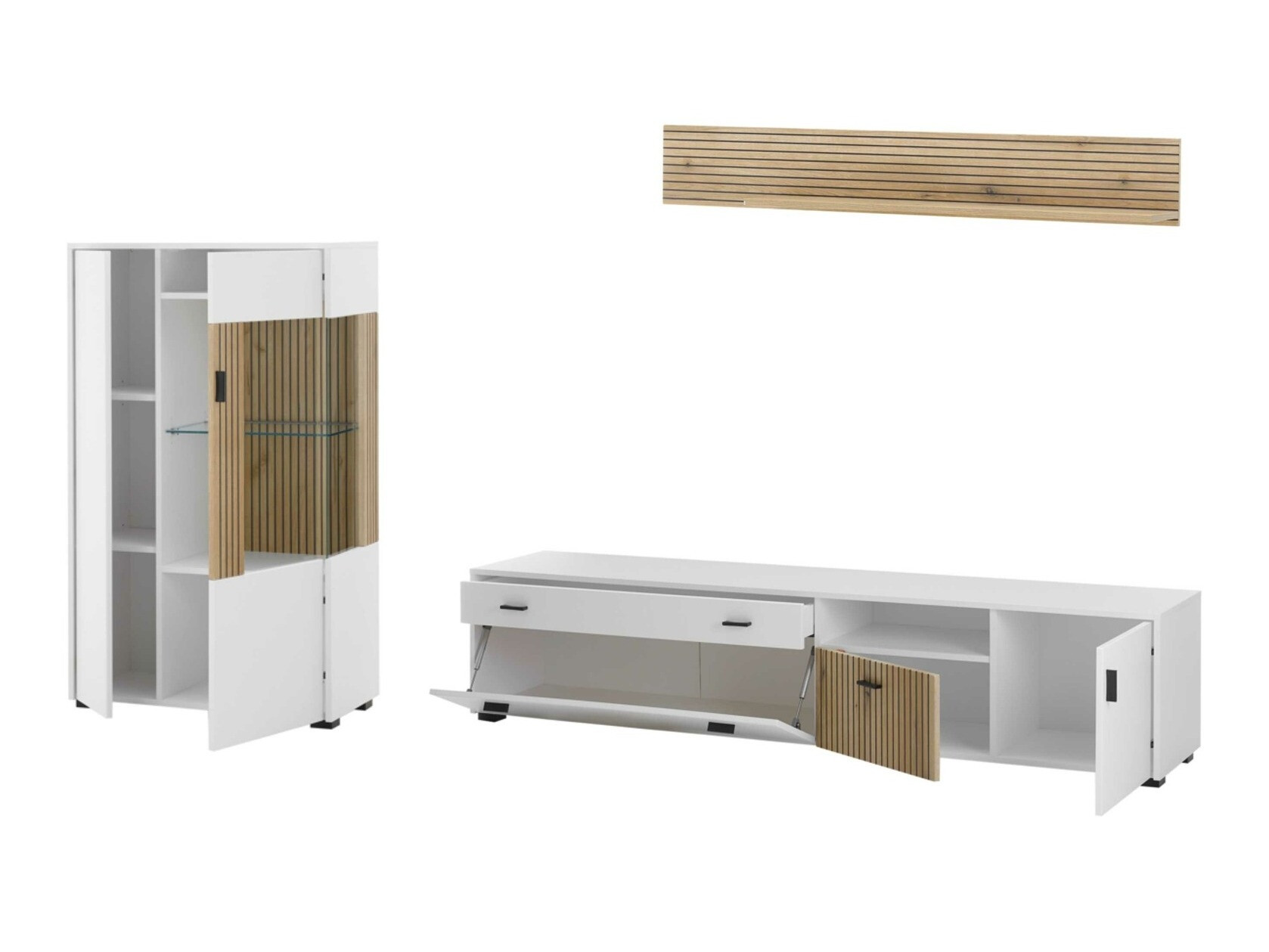 Nappali szett Belmelu 119 (Fehér + Tölgy)