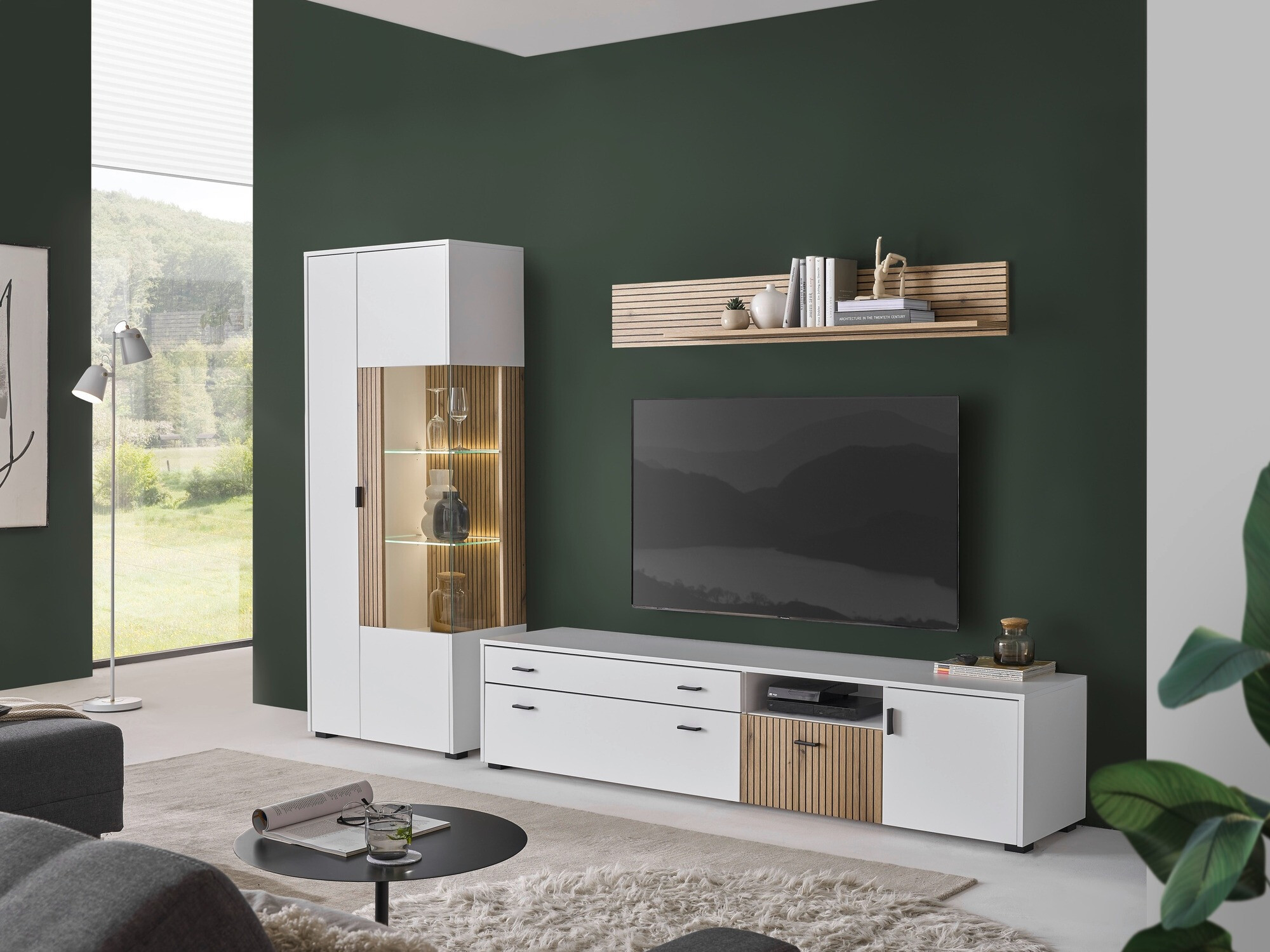 Nappali szett Belmelu 123 (Fehér + Tölgy)