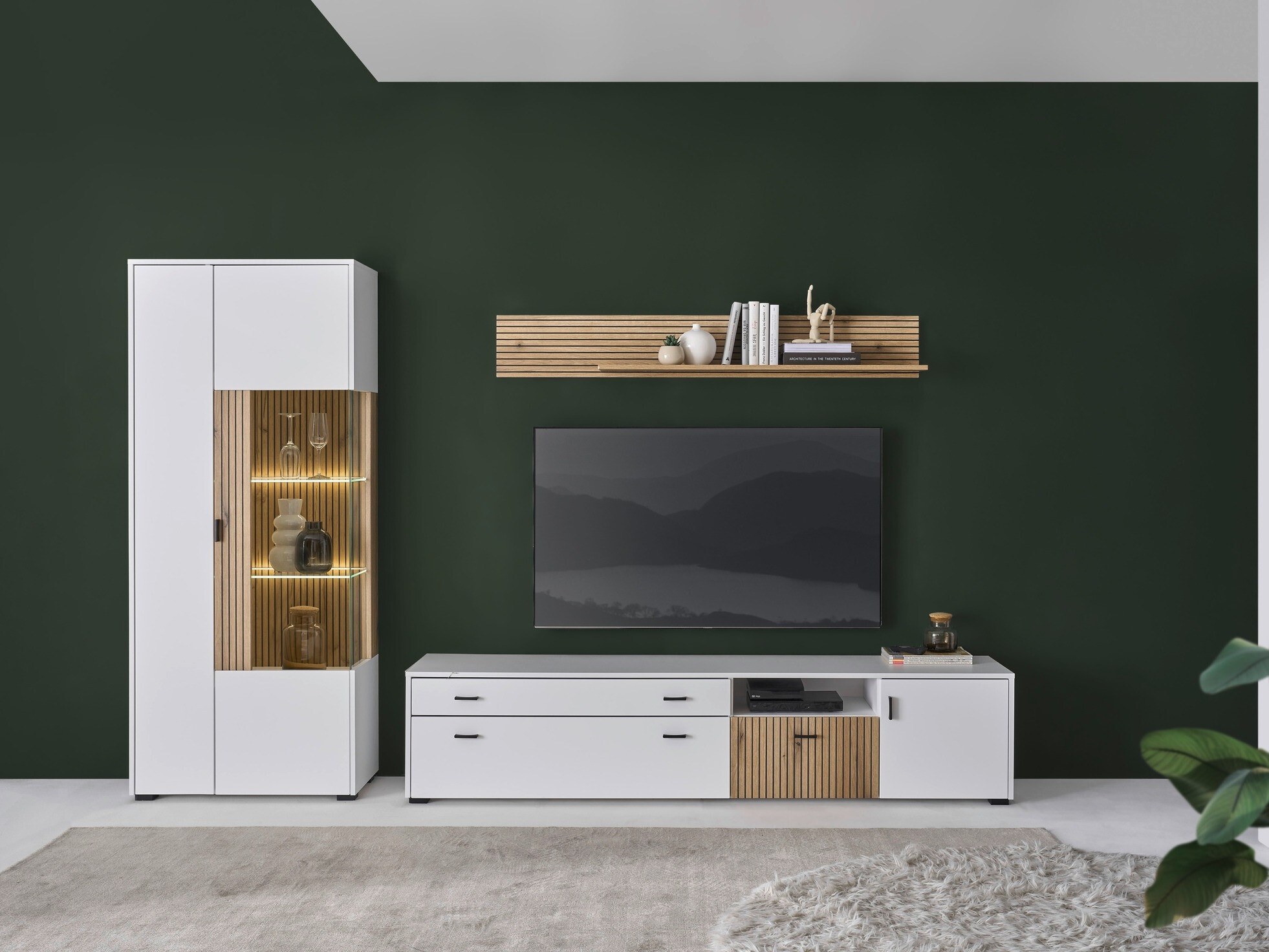 Nappali szett Belmelu 123 (Fehér + Tölgy)