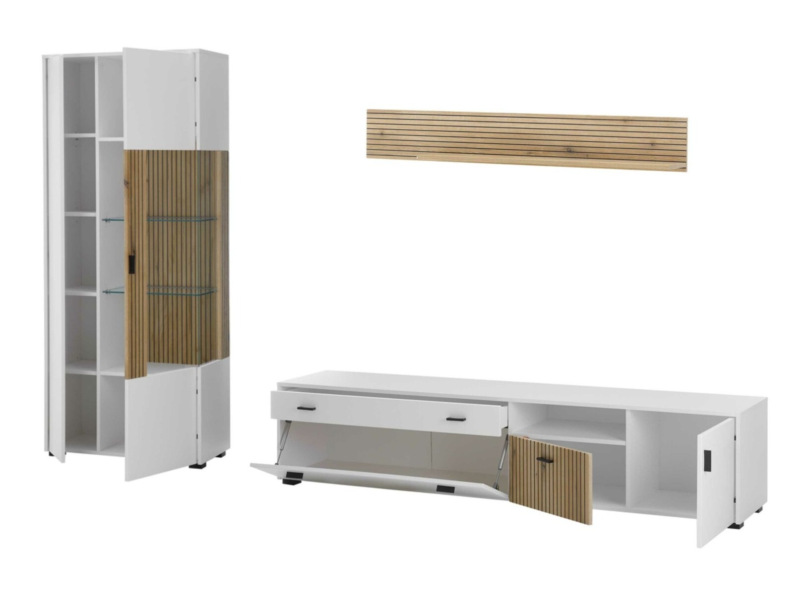 Nappali szett Belmelu 123 (Fehér + Tölgy)