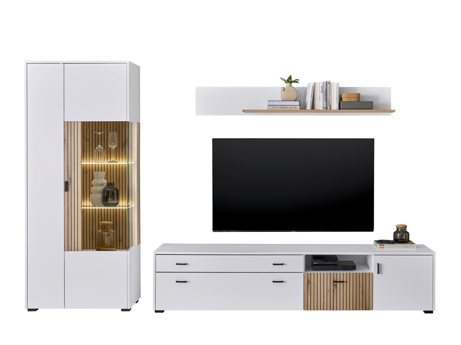 Nappali szett Belmelu 124 (Fehér + Tölgy)