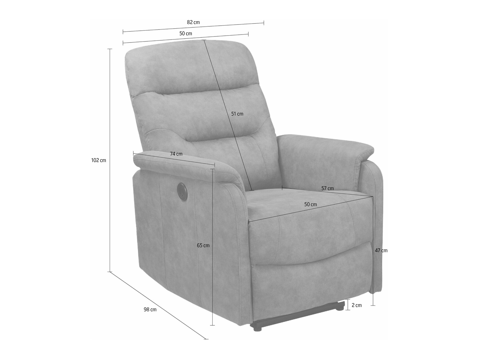 Relax fotel Denton 1347 (Taupe)