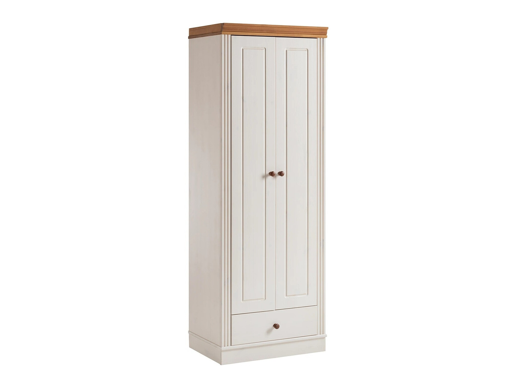 Gardróbszekrény Saltoro 137 (Fehér + Mézes tölgy)
