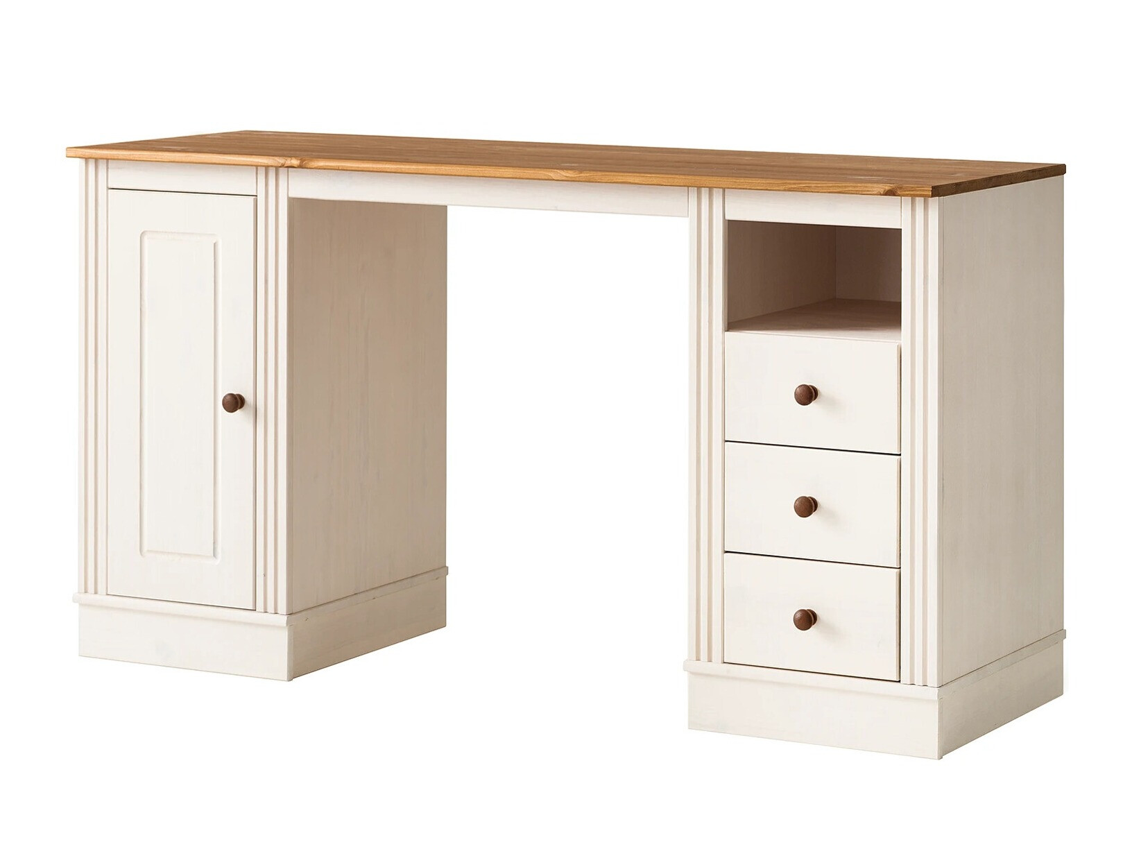 Íróasztal Saltoro 136 (Fehér + Mézes tölgy)
