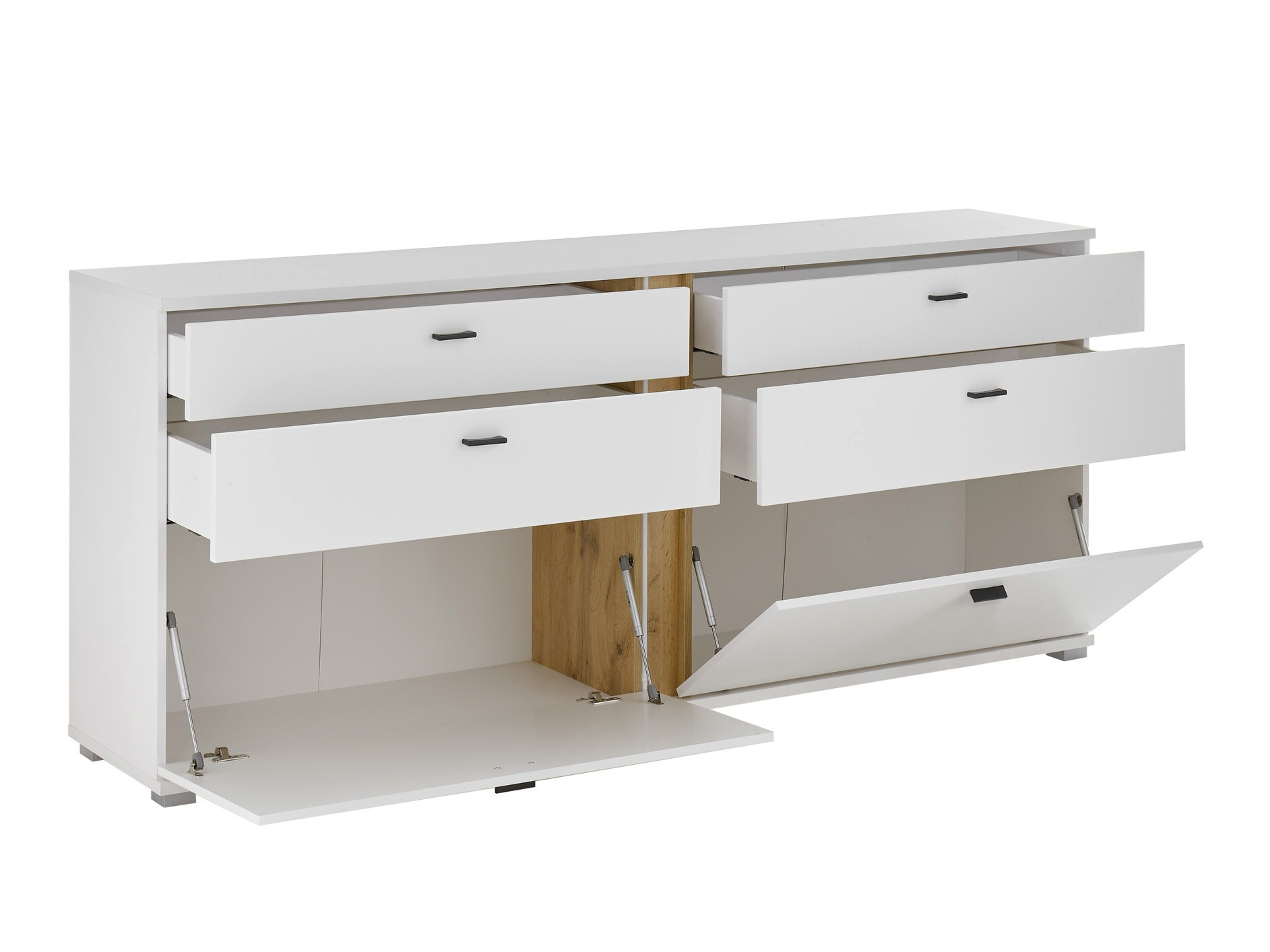 Komód Avimavi 107 (Fehér + Wotan tölgy)