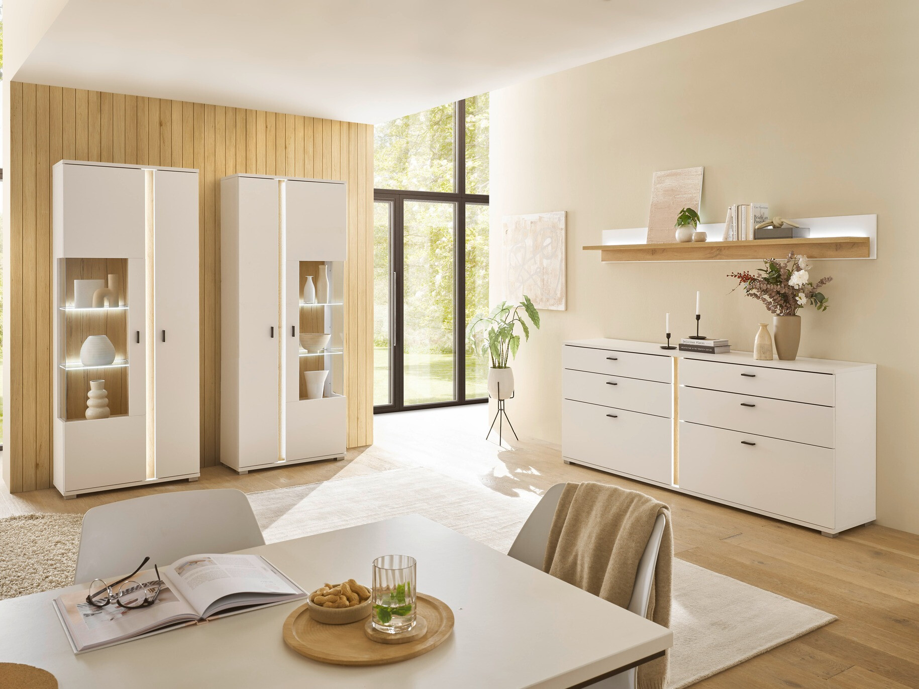 Komód Avimavi 107 (Fehér + Wotan tölgy)