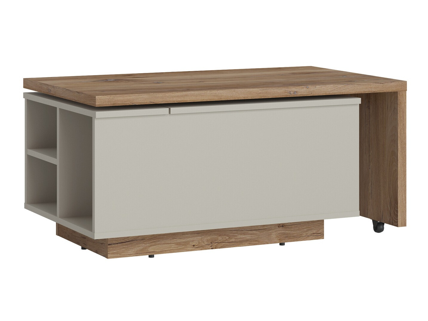 Kihajtható dohányzóasztal Ontario 133 (Szürke + Sötét tölgy)