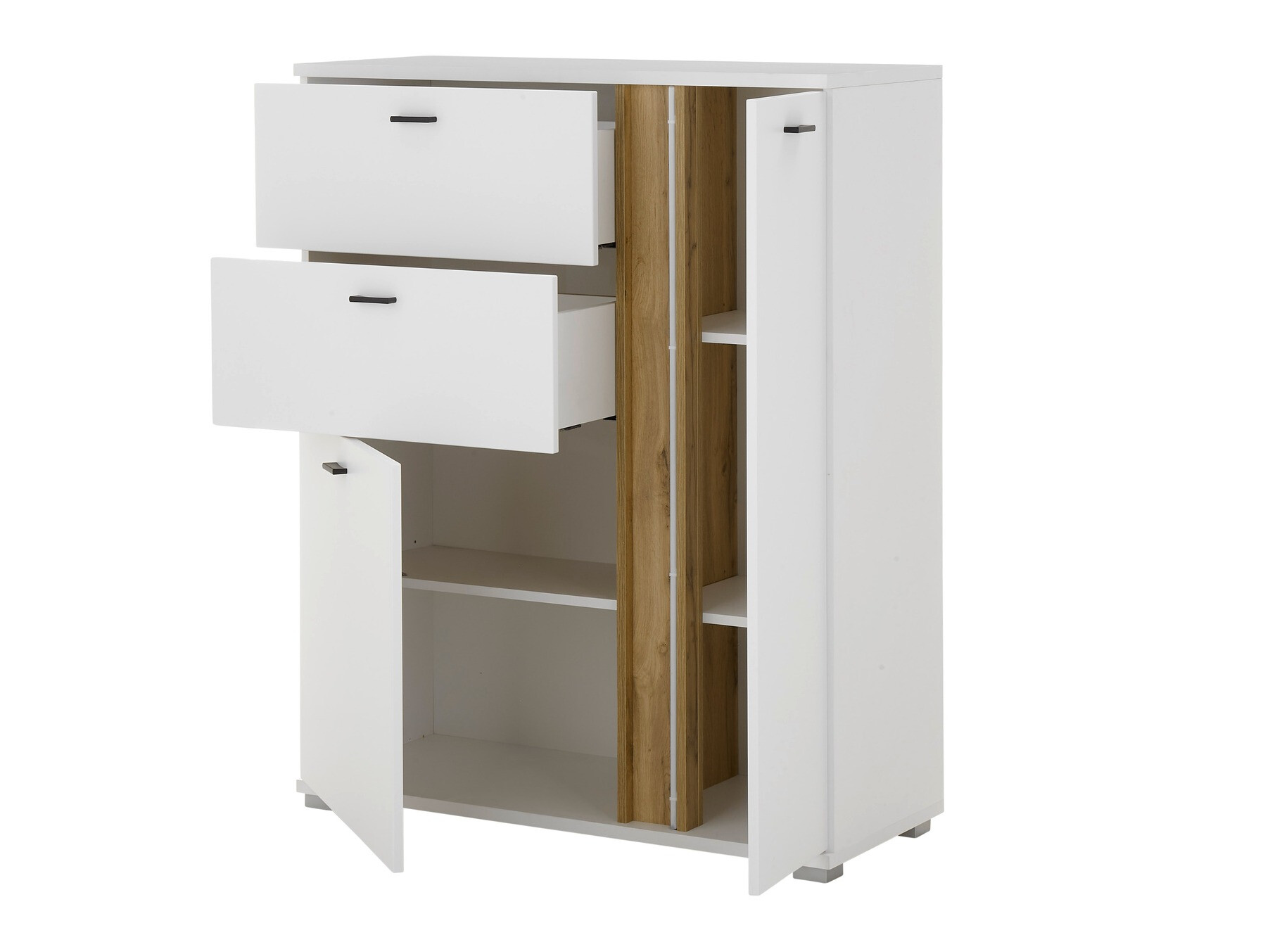 Komód Avimavi 108 (Fehér + Wotan tölgy)