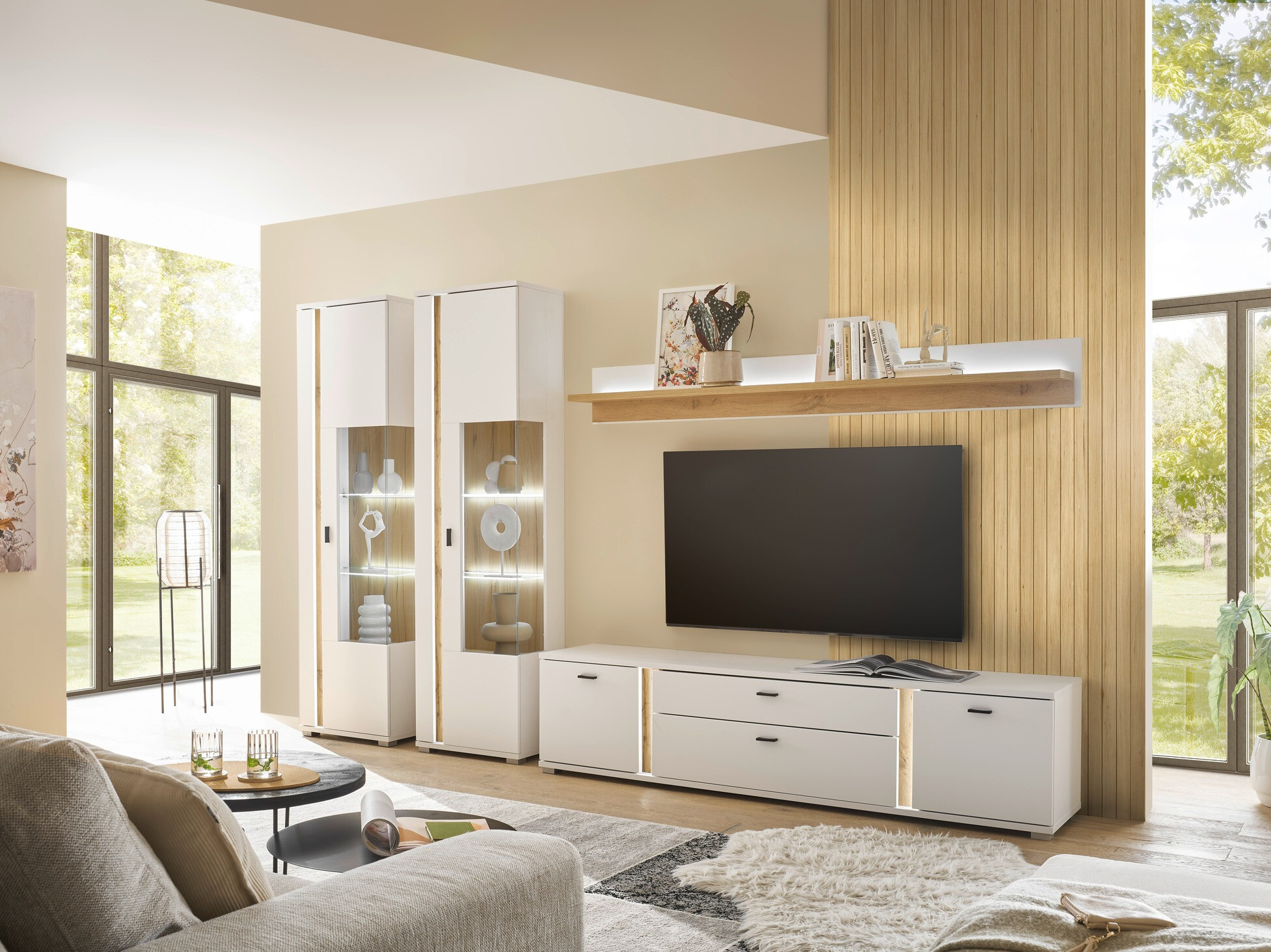 Nappali szett Avimavi 113 (Fehér + Wotan tölgy)