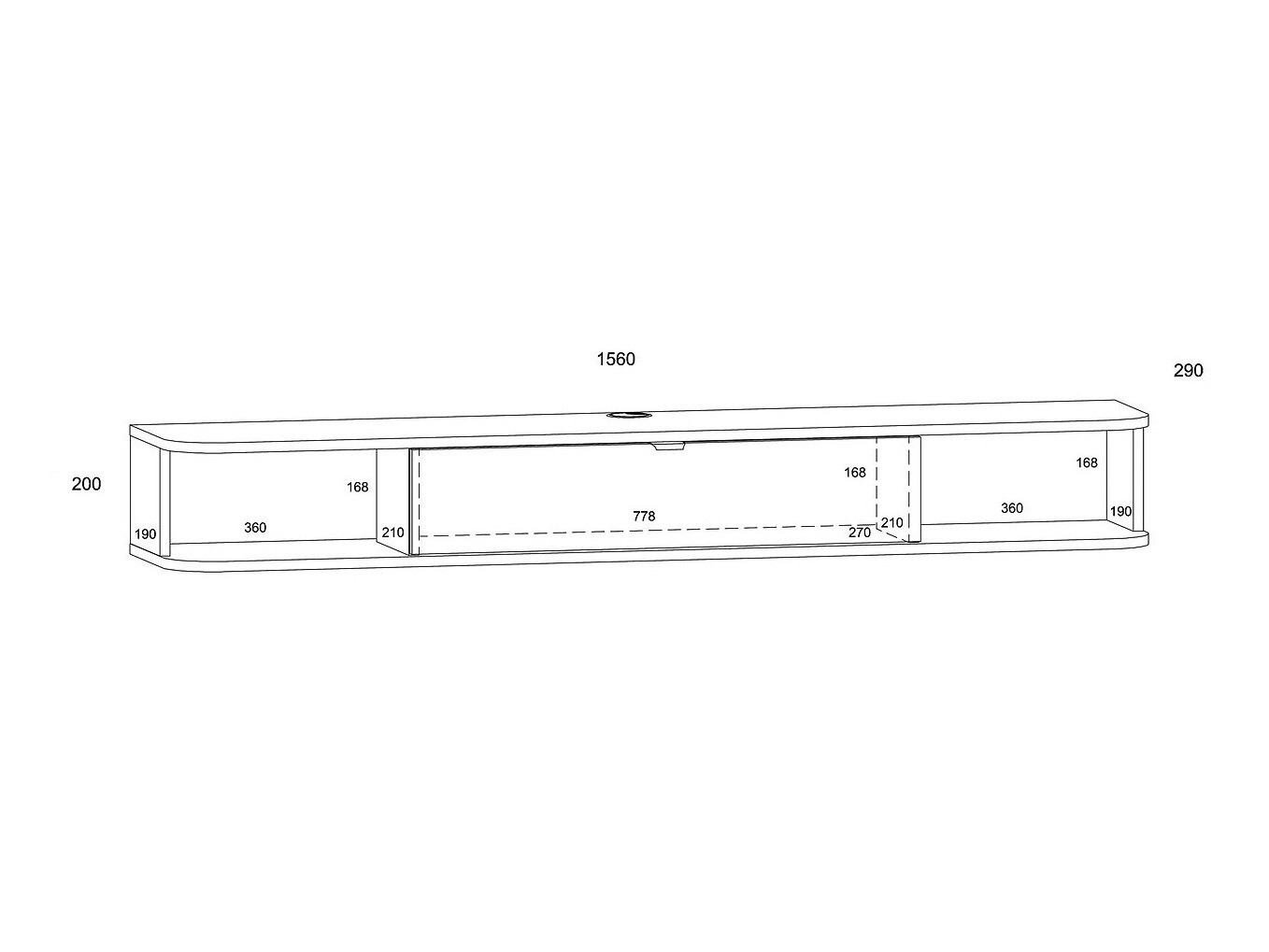 TV-állvány Buffalo 176 (Artisan tölgy + Matt fekete)