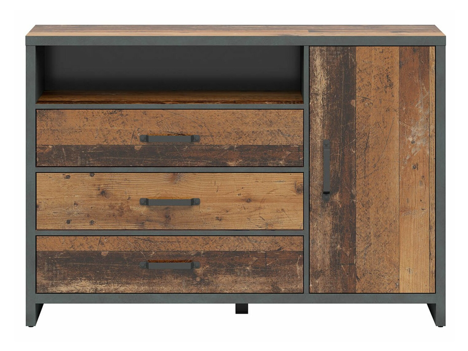 Komód Belsera 101 (Barna + Matera szürke)