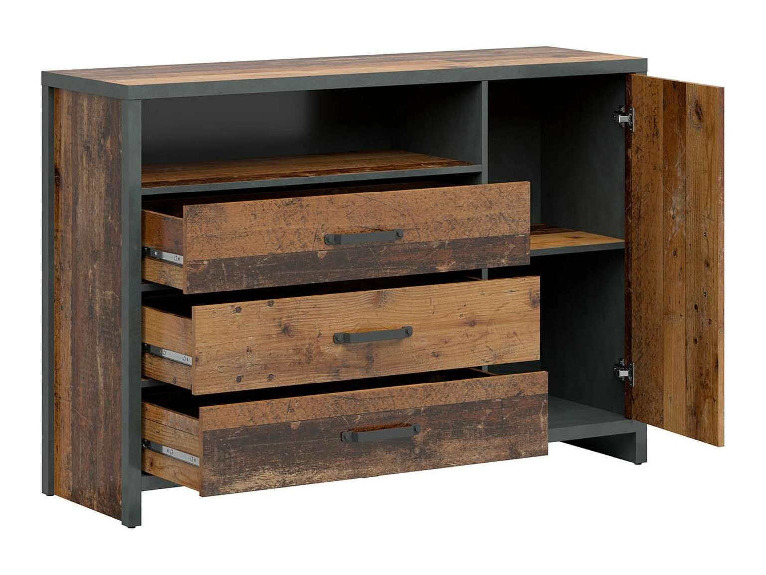 Komód Belsera 101 (Barna + Matera szürke)