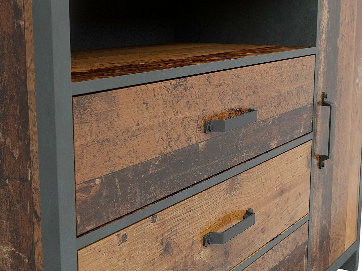 Komód Belsera 101 (Barna + Matera szürke)