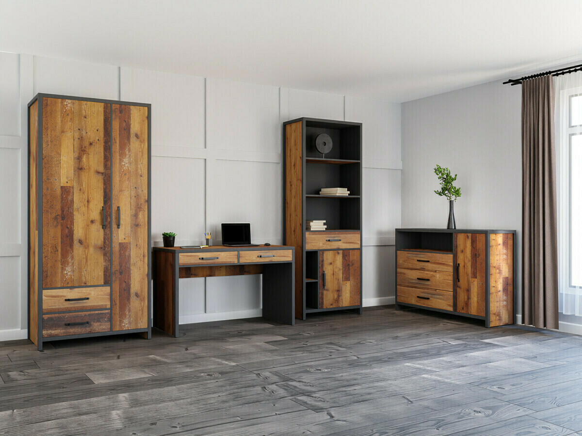 Komód Belsera 101 (Barna + Matera szürke)