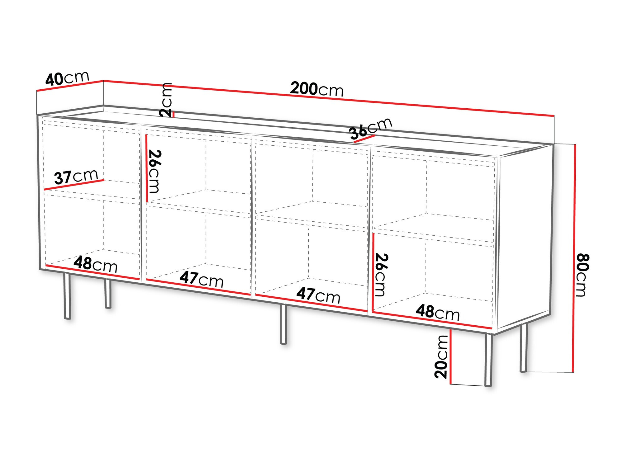Szekrény Sillen I (Fehér)