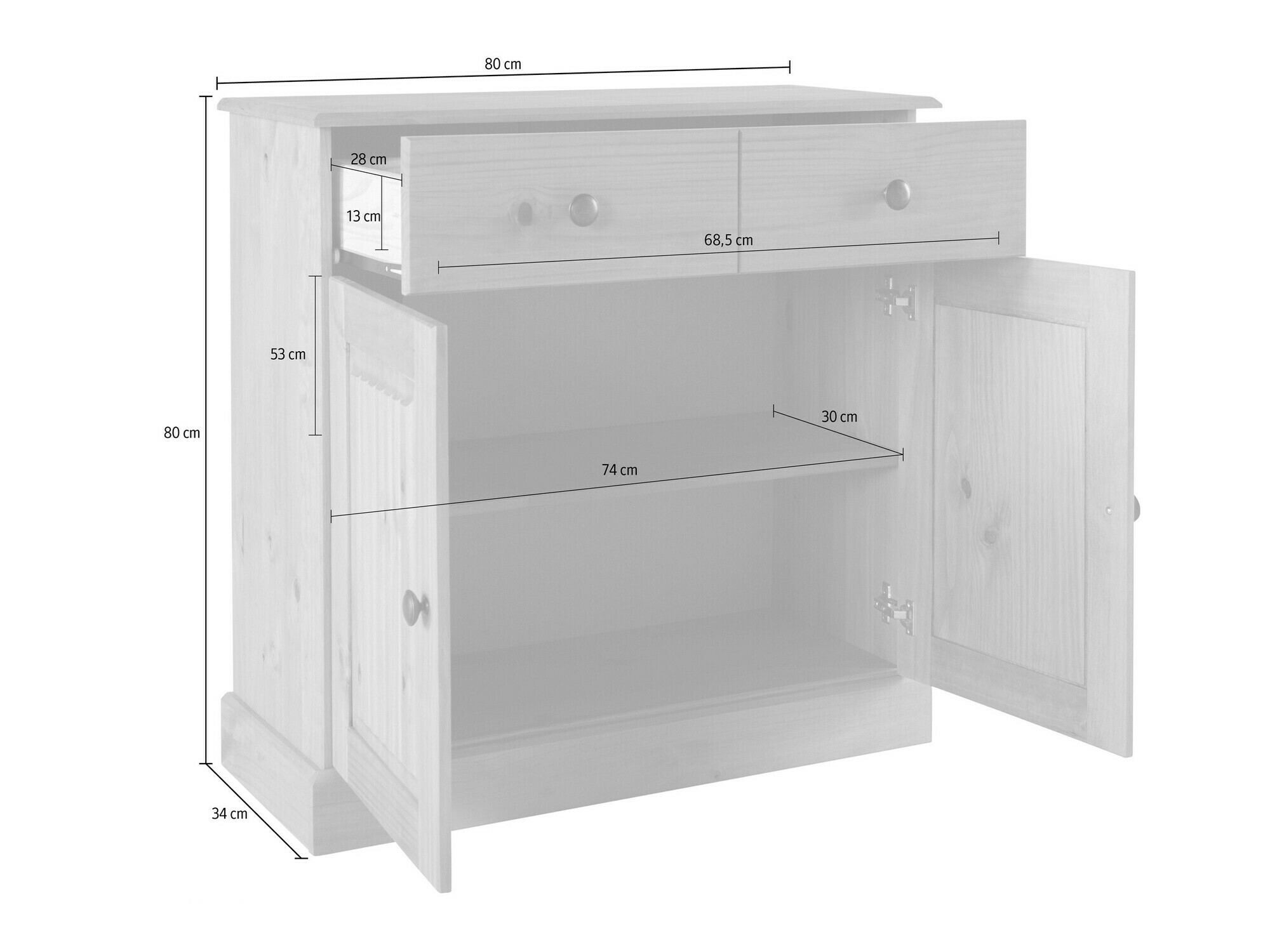 Komód Caltola 102 (Fehér)