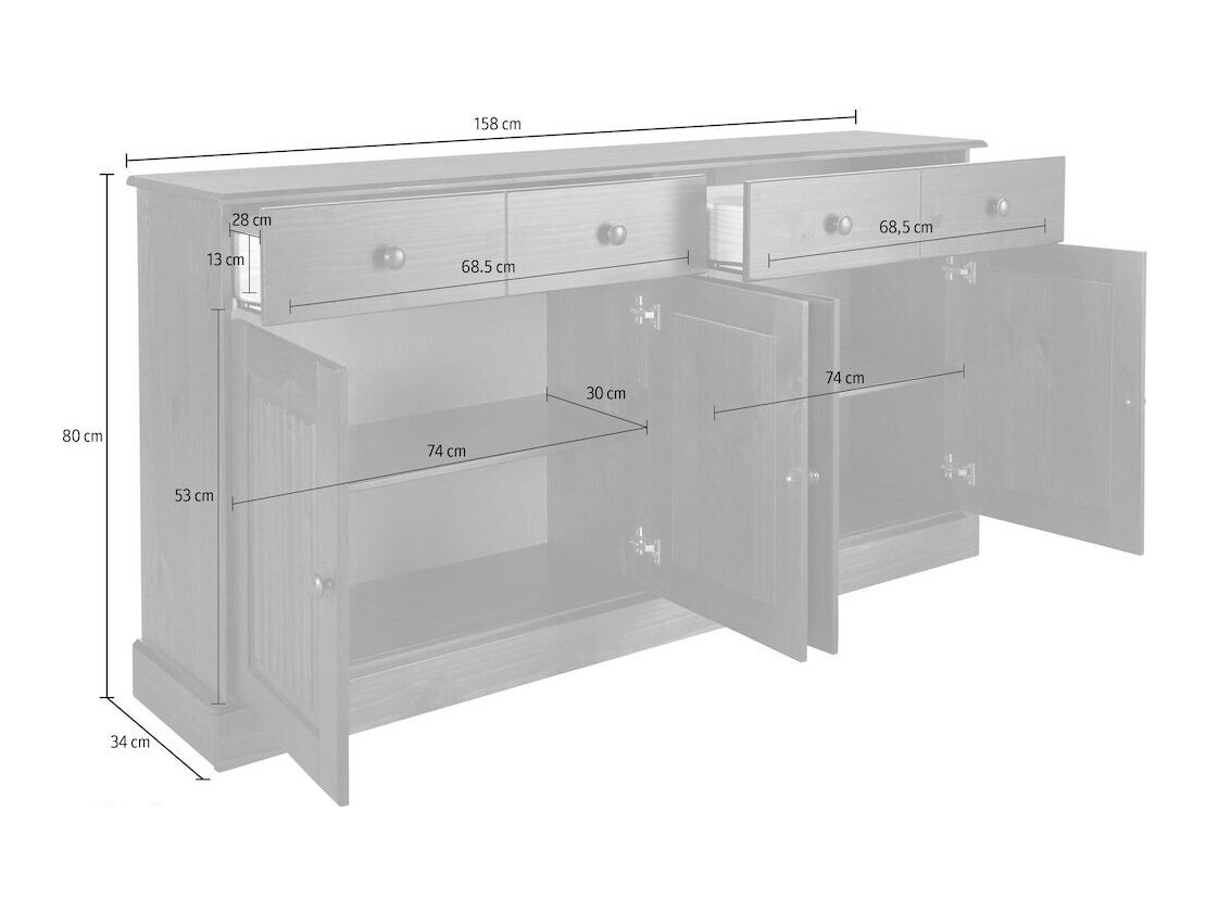 Komód Caltola 103 (Fehér)