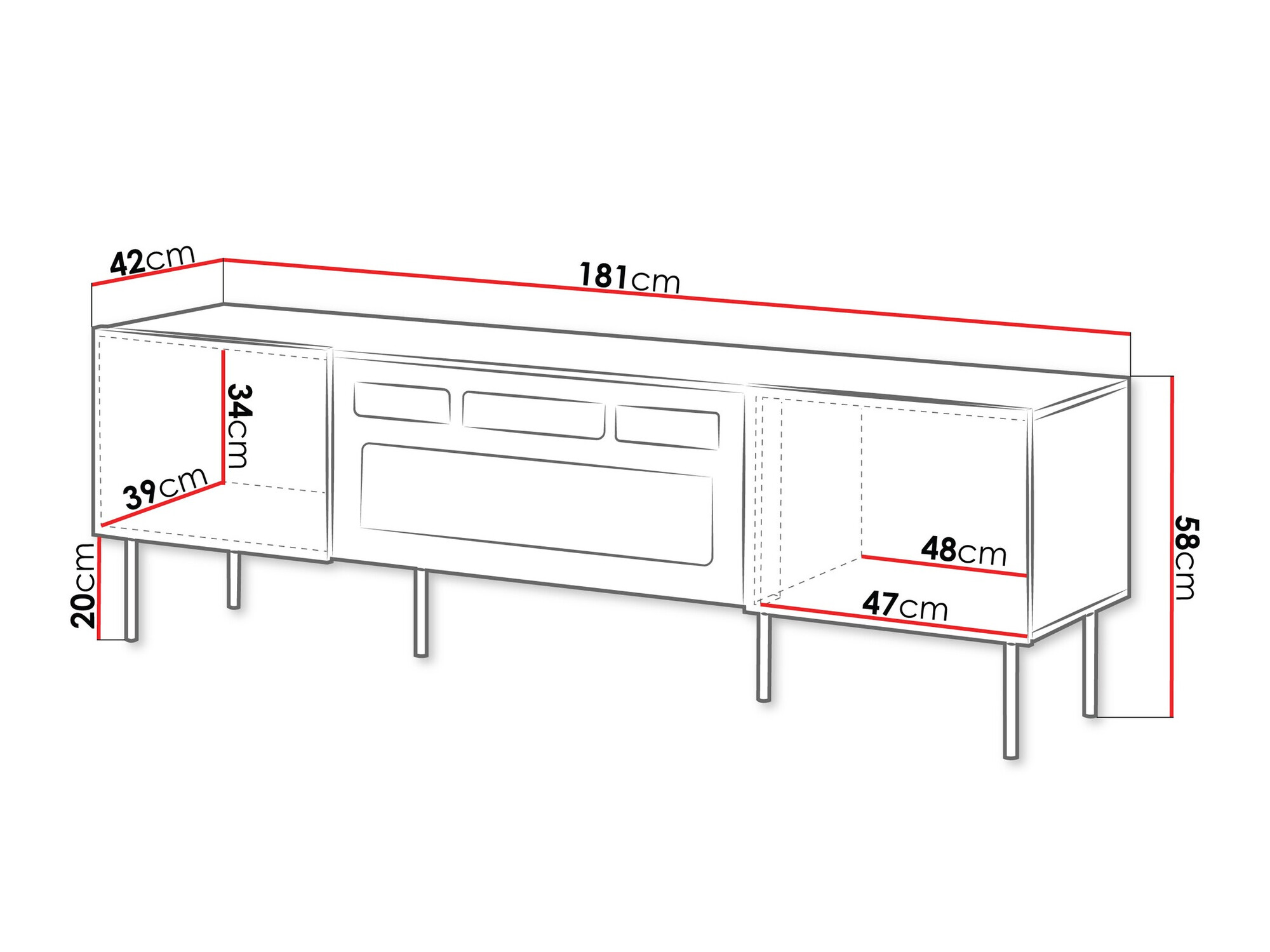 TV-állvány Melala 107