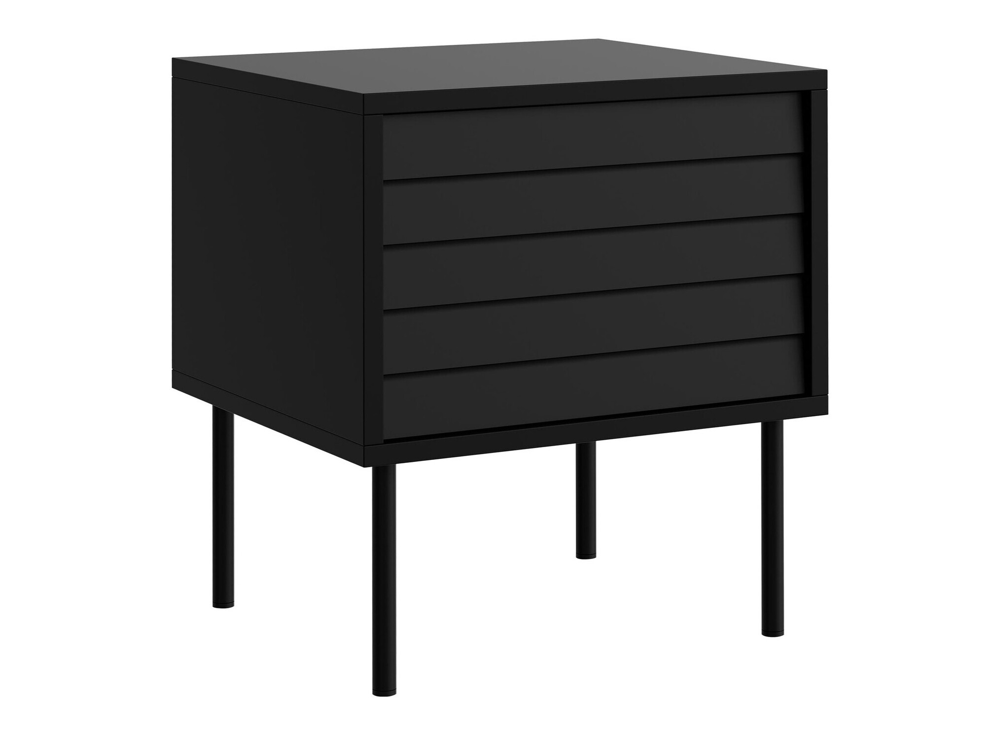 Éjjeliszekrény szett Flosoru 106 (Fekete)