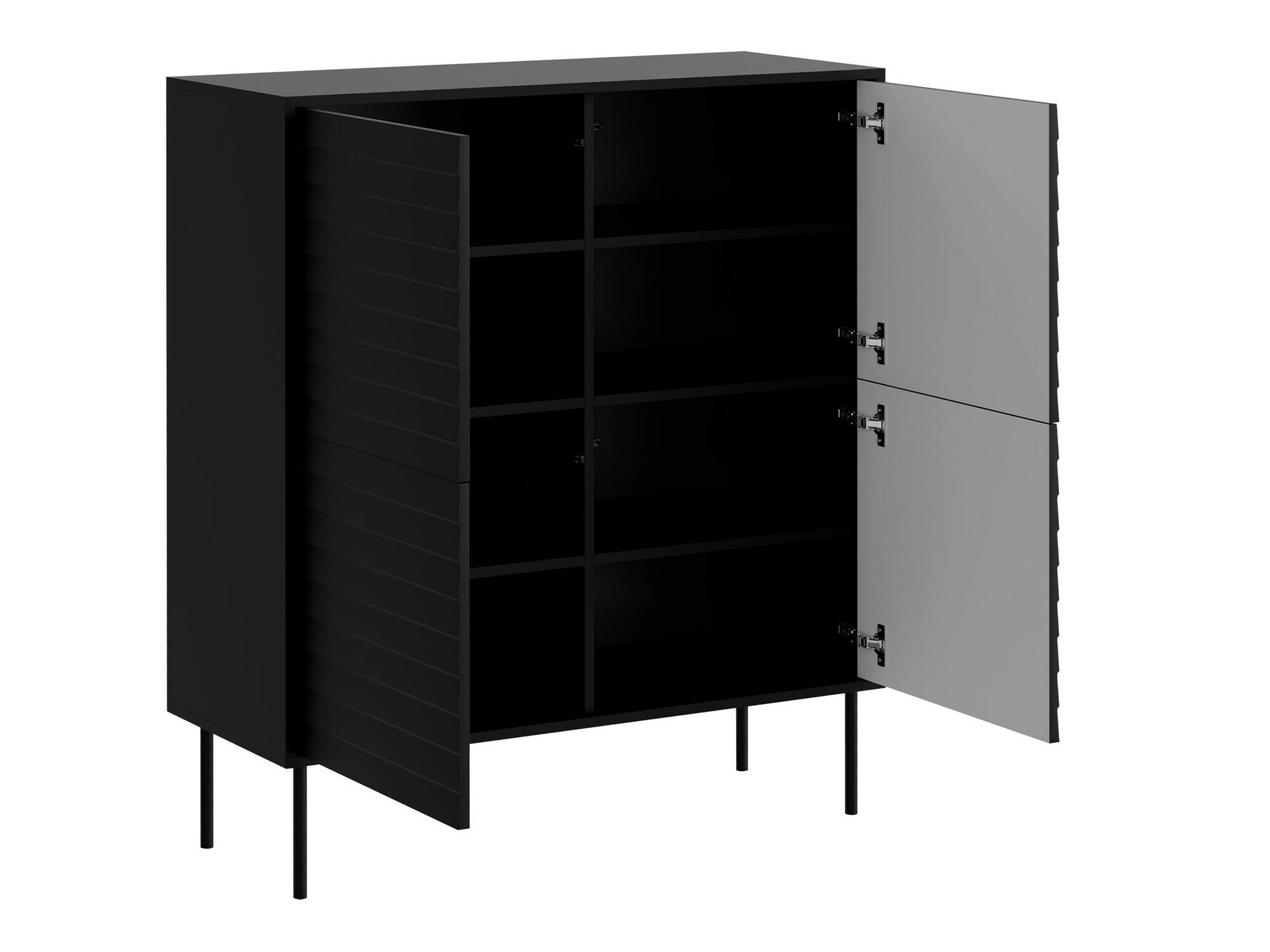 Nappali szett Flosoru 109 (Dió + Fekete)