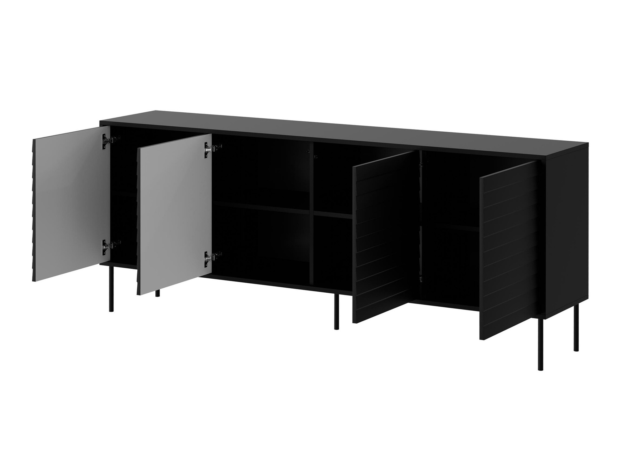 Nappali szett Flosoru 110 (Dió + Fekete)