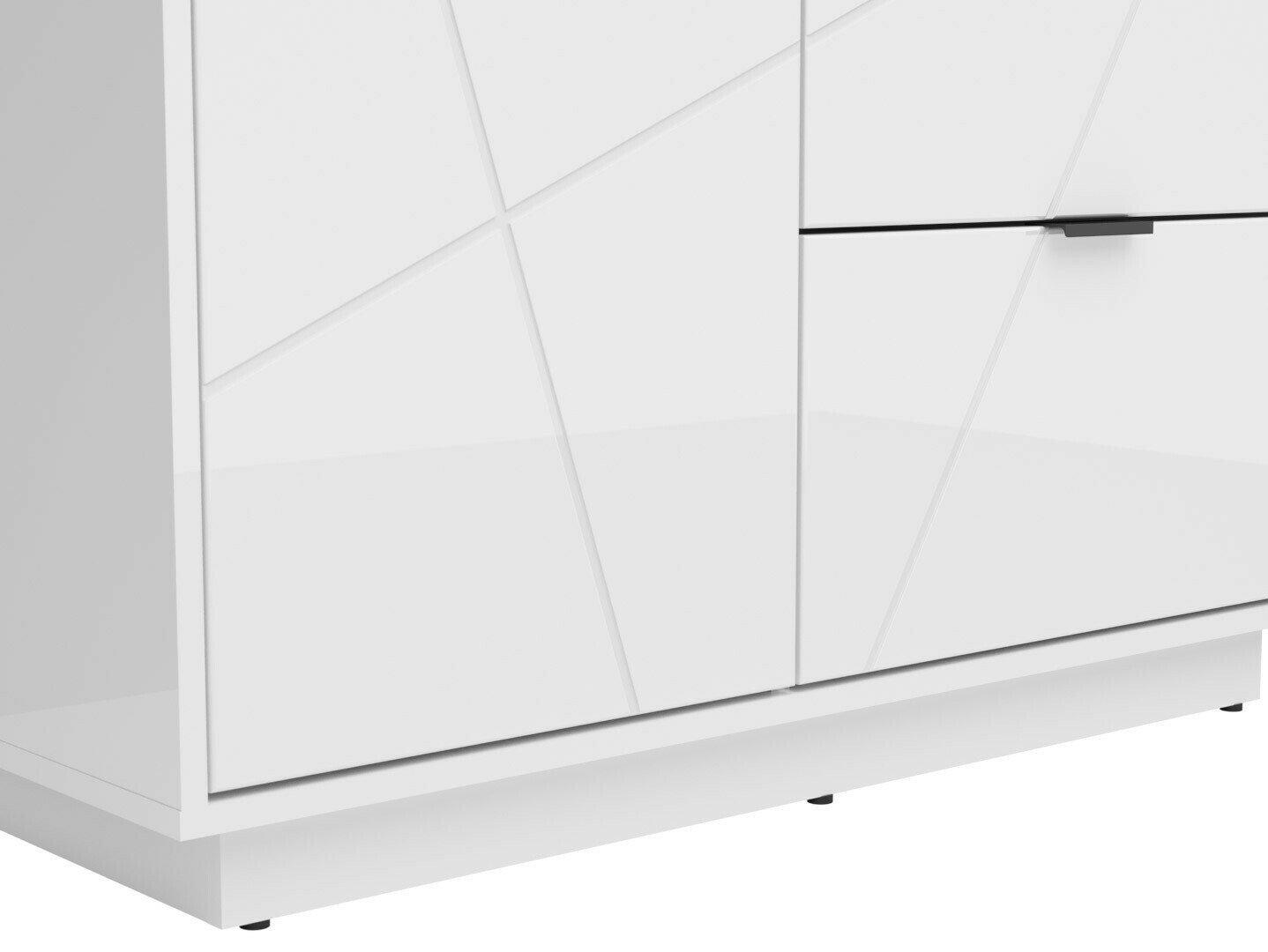 Gardróbszekrény Fivale 105 (Fényes fehér + Fehér)