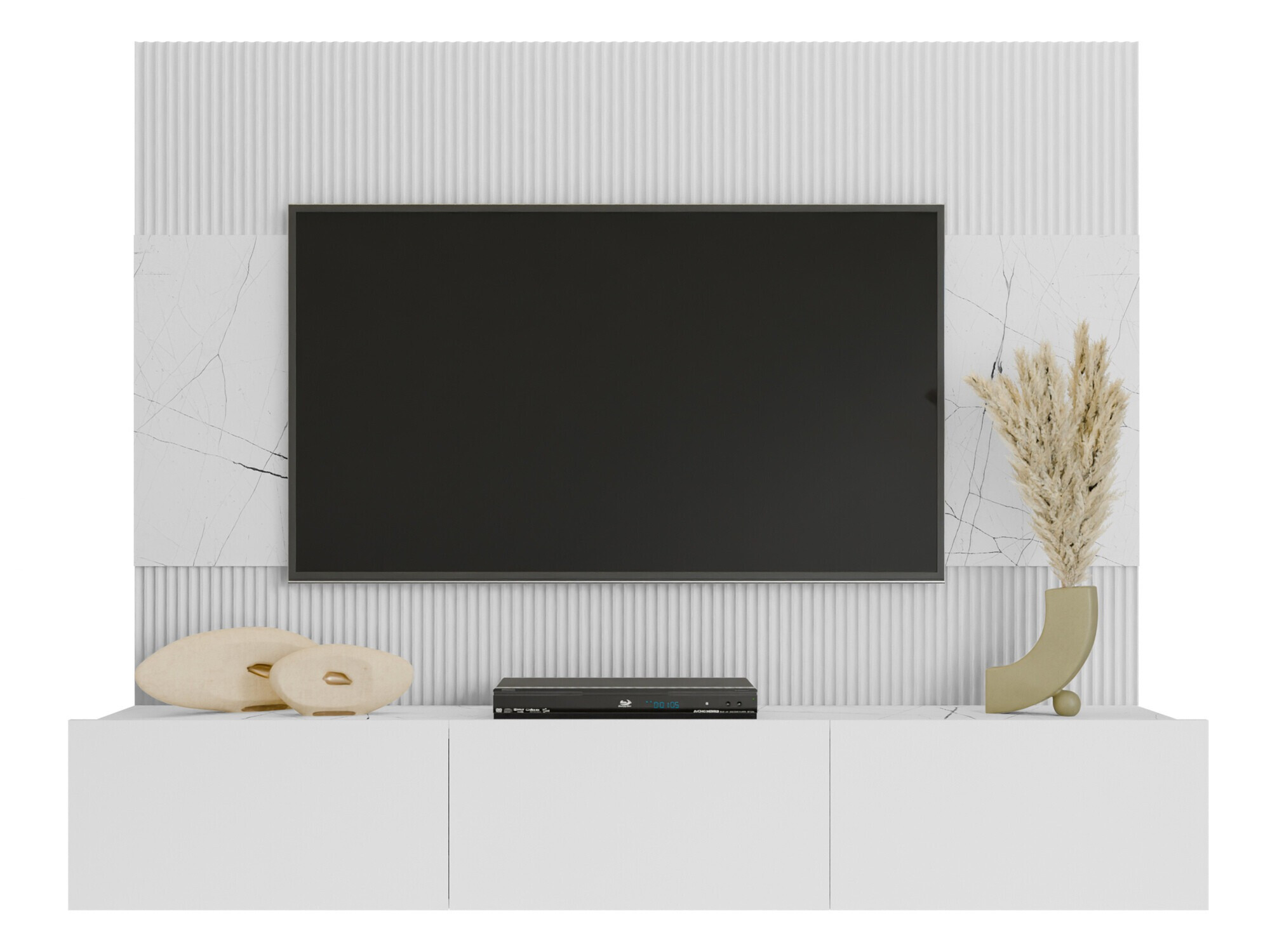 Nappali szett Comfivo 370 (Fehér + Fehér márvány)