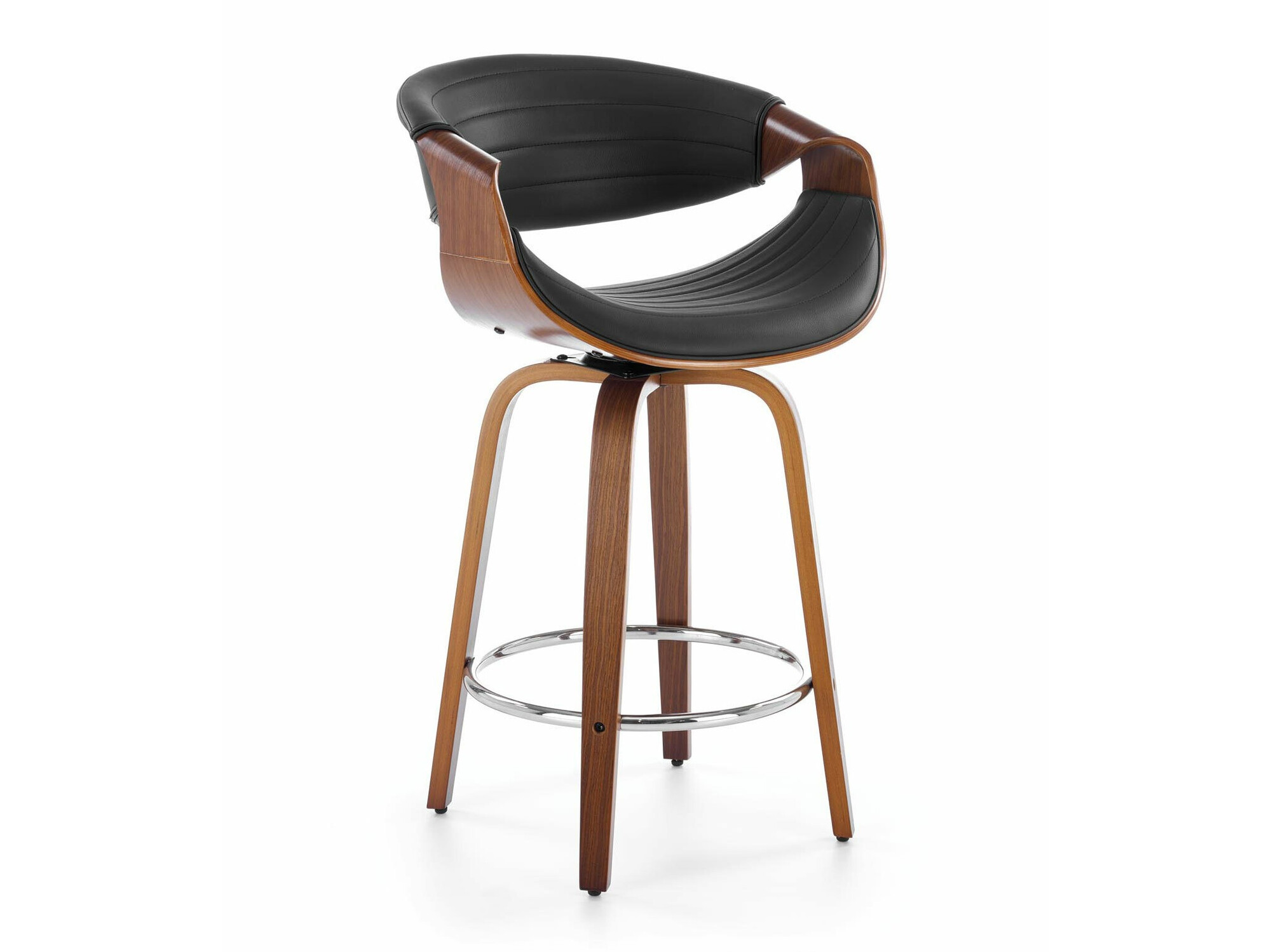 Alacsony bárszék Houston 1599 (Fekete + Dió)