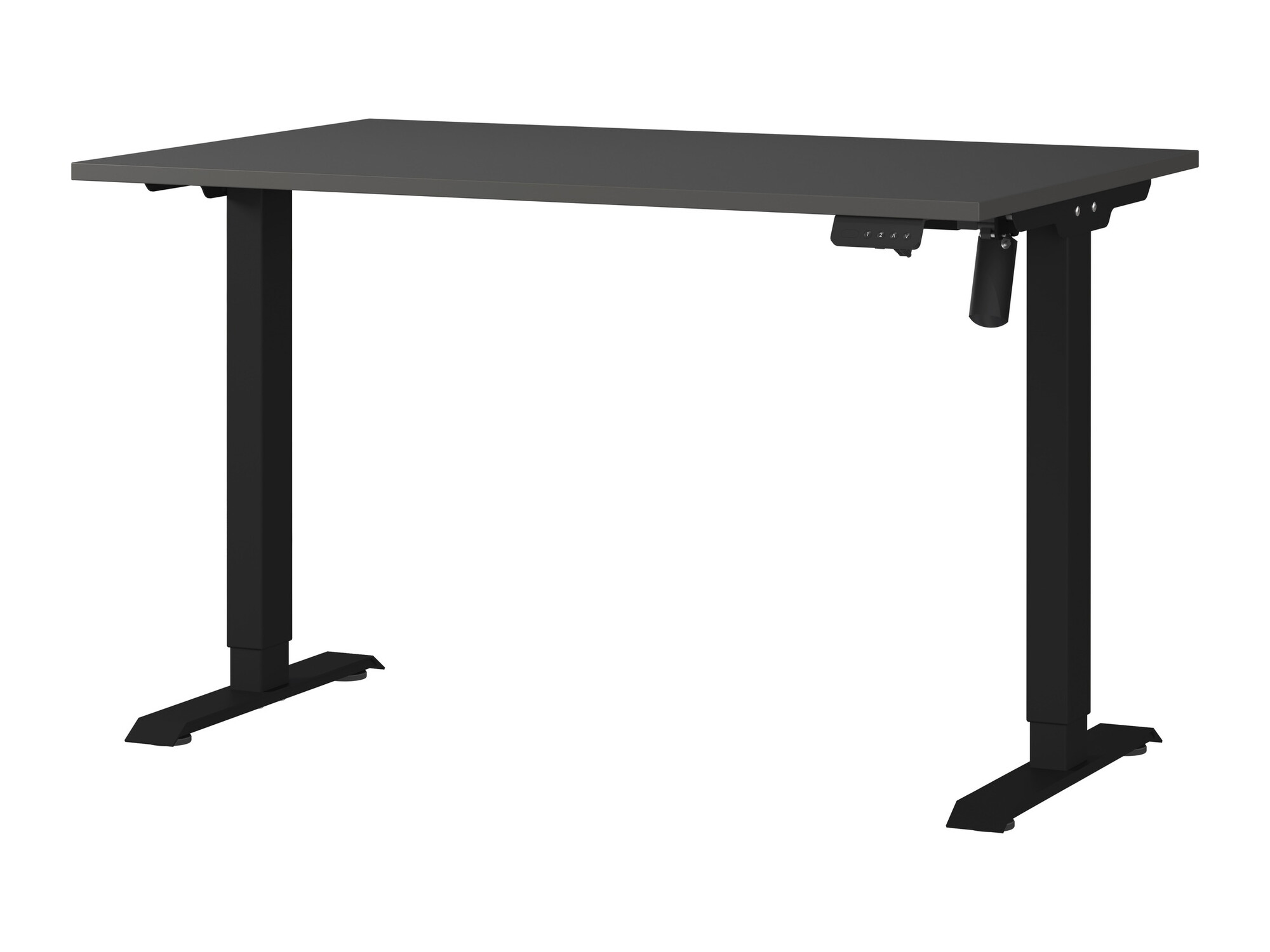 Állítható magasságú íróasztal Lartesi 115 (Grafit + Fekete)