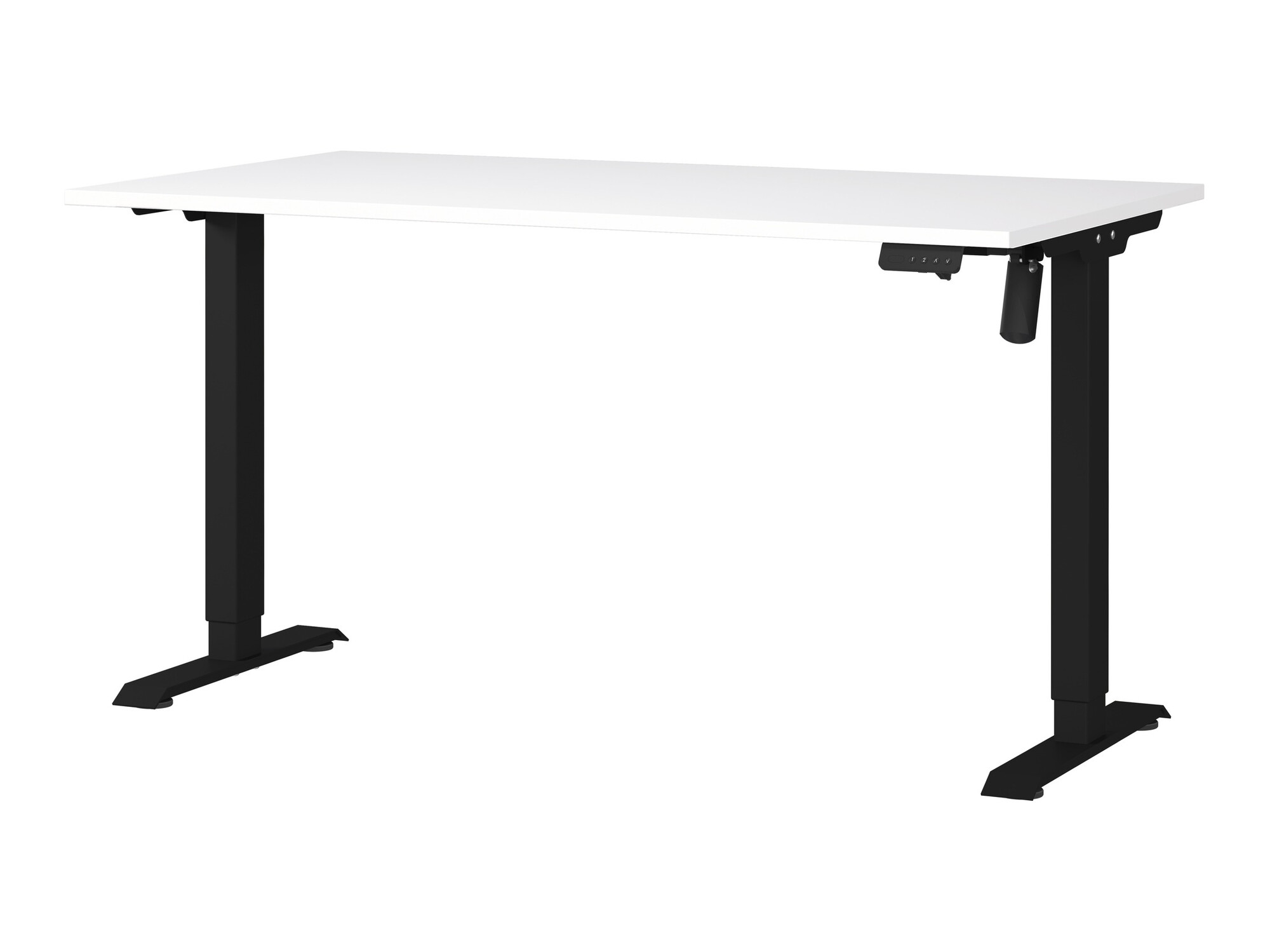Állítható magasságú íróasztal Lartesi 116 (Fehér + Fekete)
