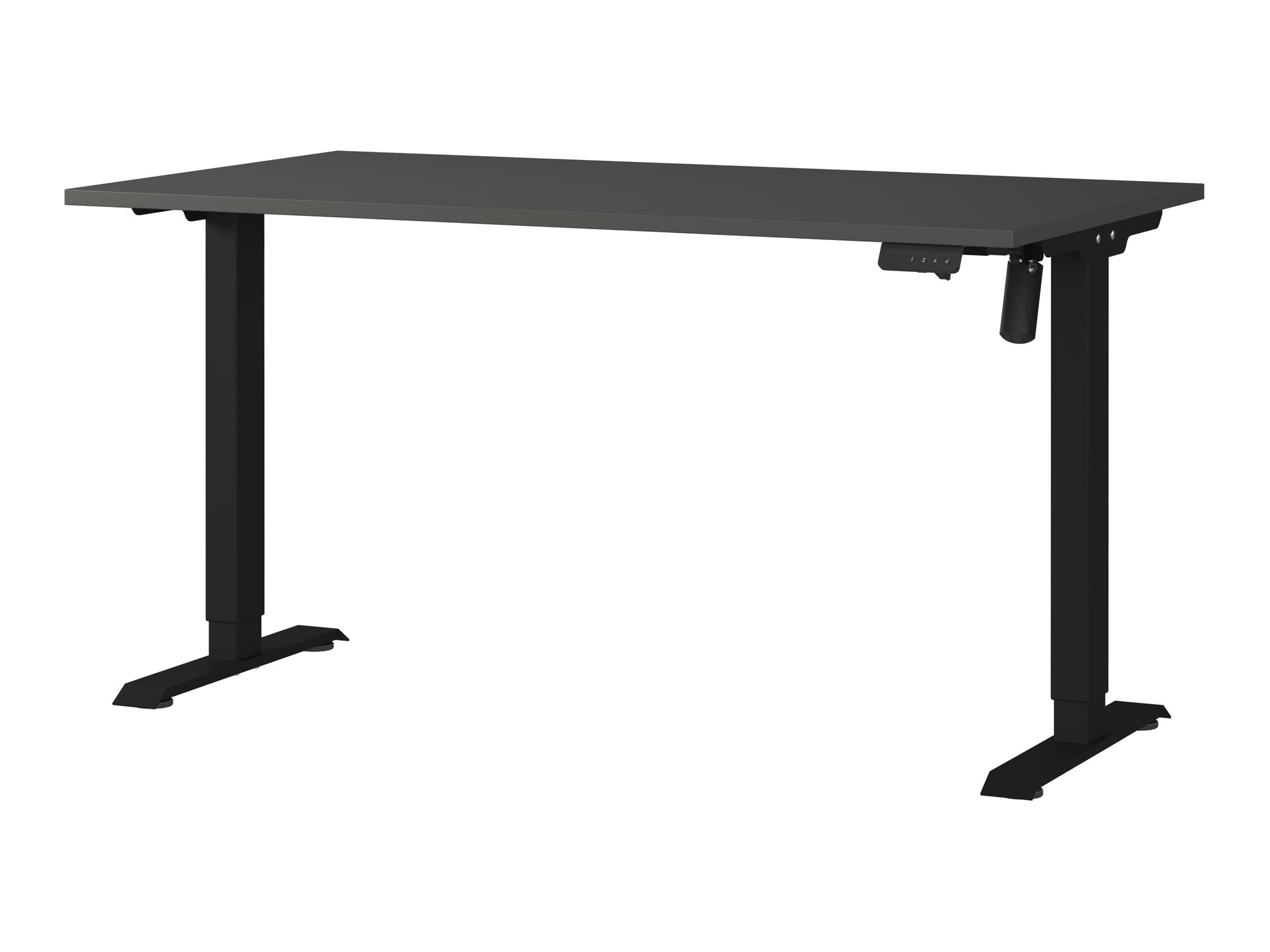 Állítható magasságú íróasztal Lartesi 116 (Grafit + Fekete)