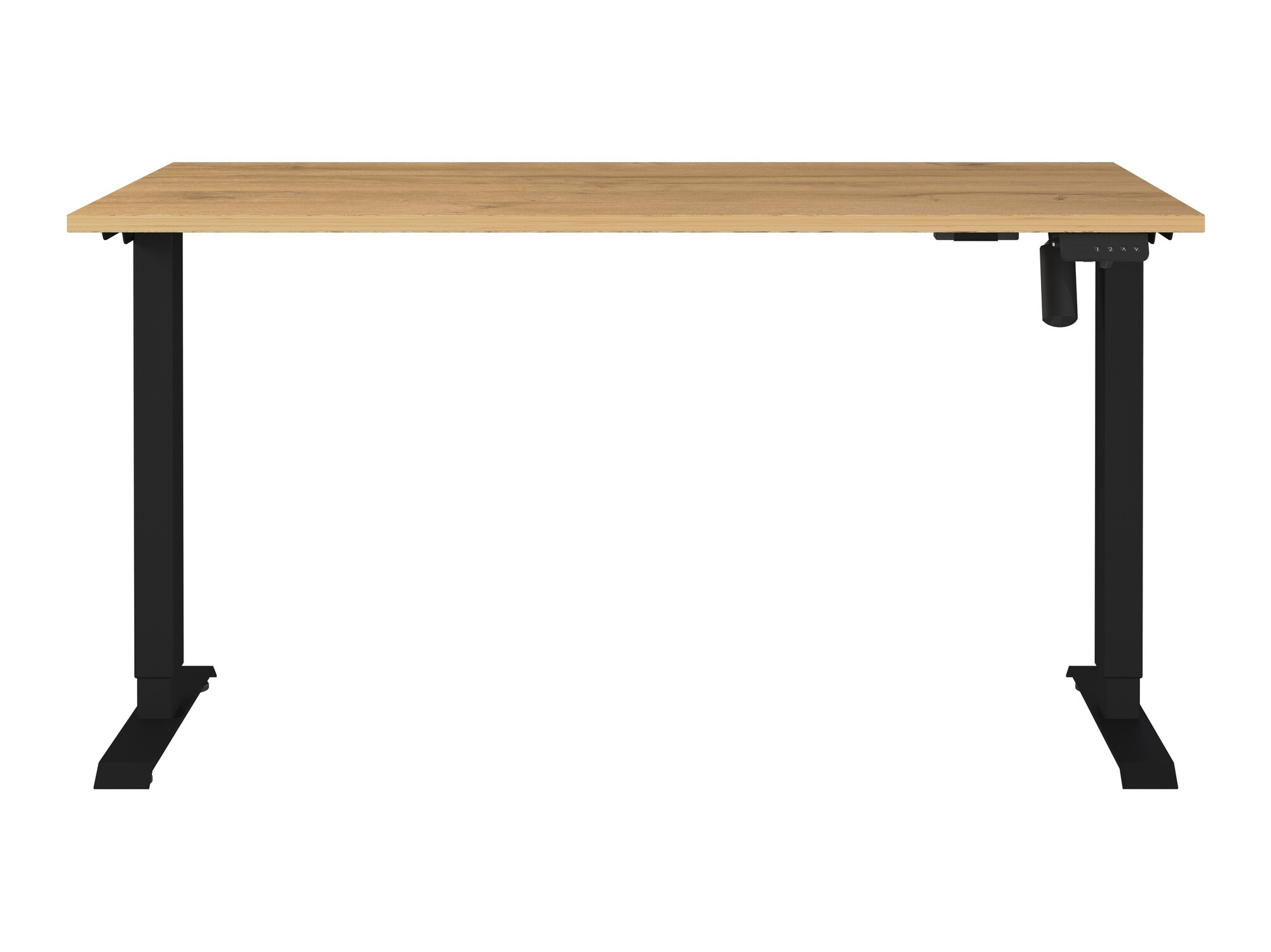 Állítható magasságú íróasztal Lartesi 116 (Grandson tölgy + Fekete)
