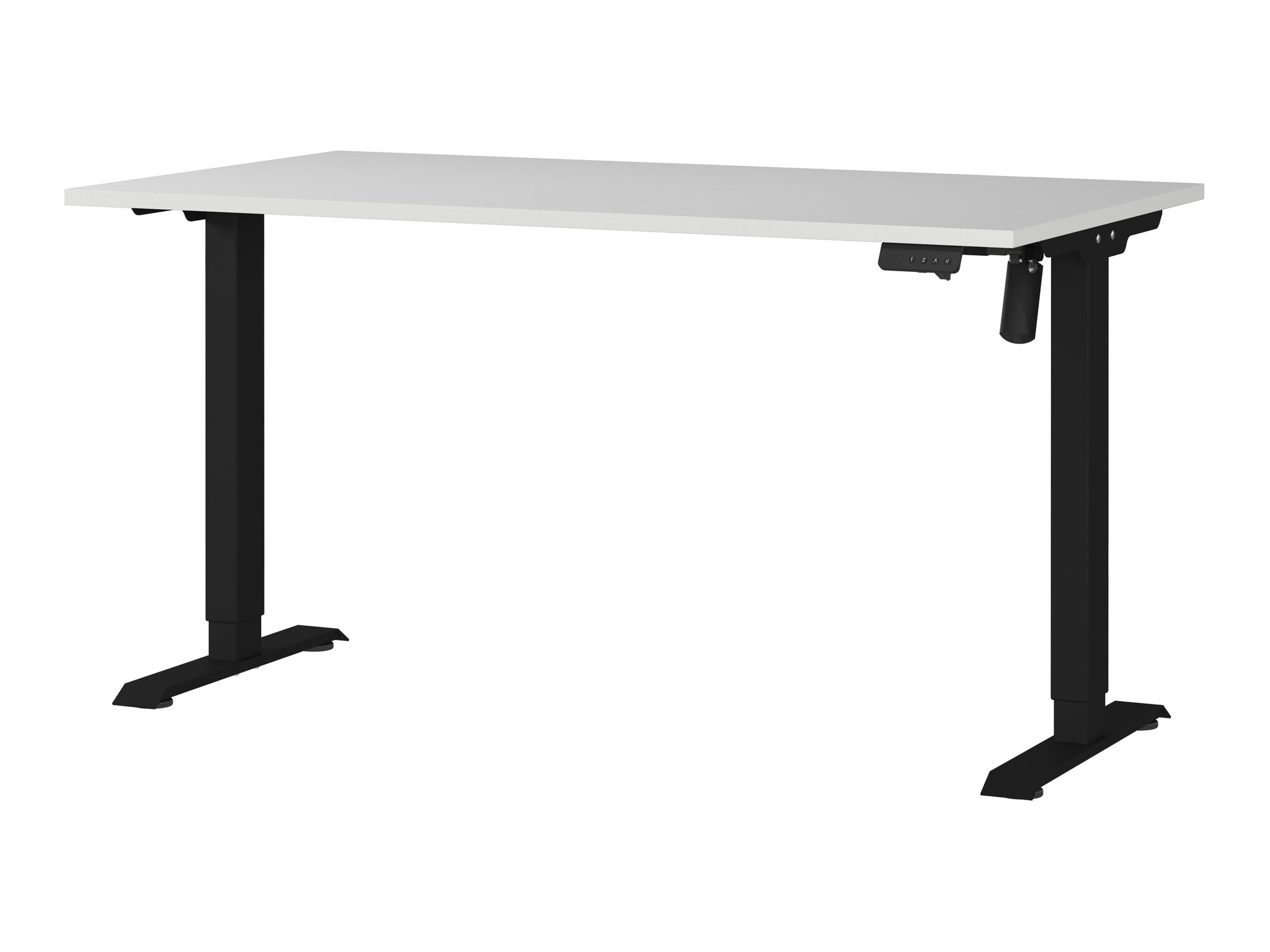Állítható magasságú íróasztal Lartesi 117 (Világosszürke + Fekete)
