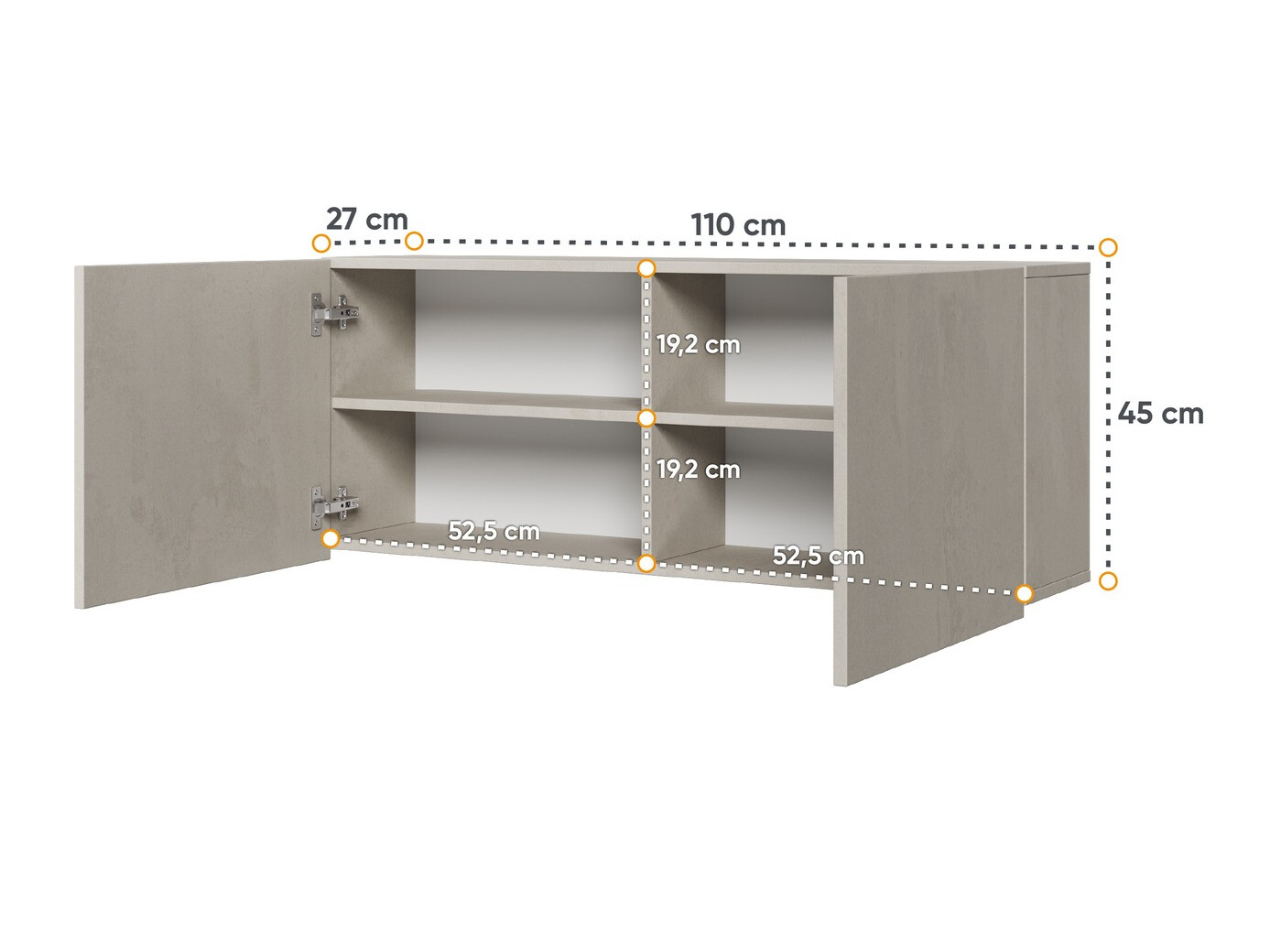 Fali szekrény Orlbale 135