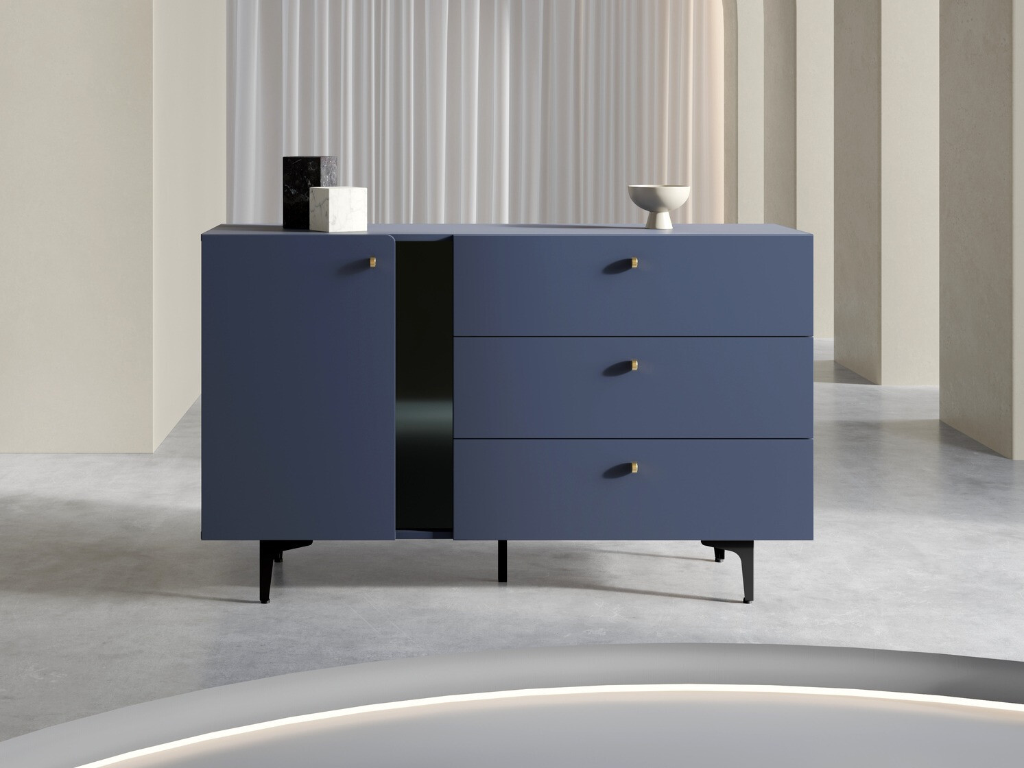 Komód Fresno AF103 (Kék)