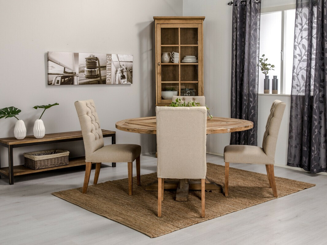 Étkezőgarnitúra Manor House 200 (Beige + Barna)