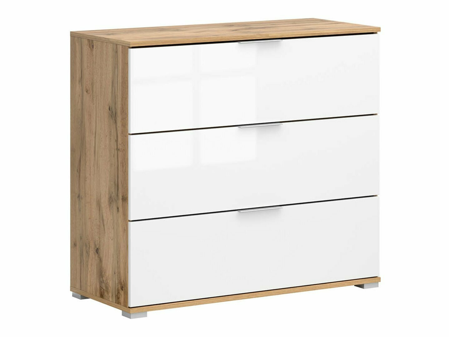 Komód Tivetra 102 (Wotan tölgy + Fényes fehér)