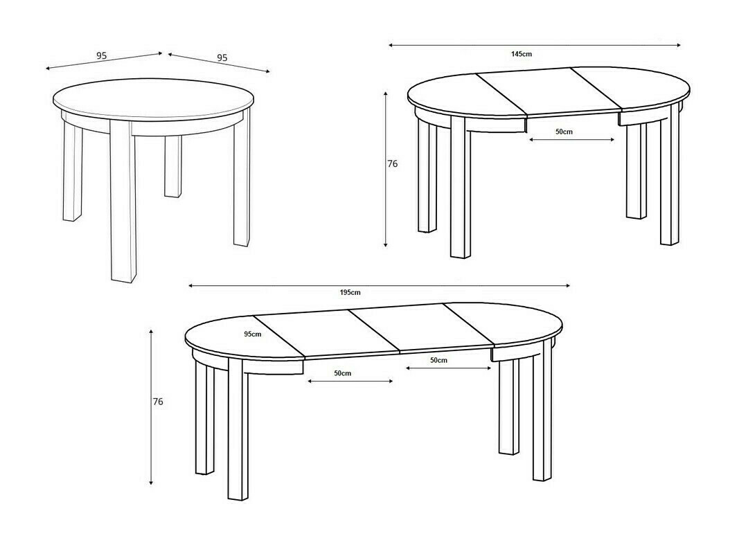 Asztal Boston 278 (Fehér)