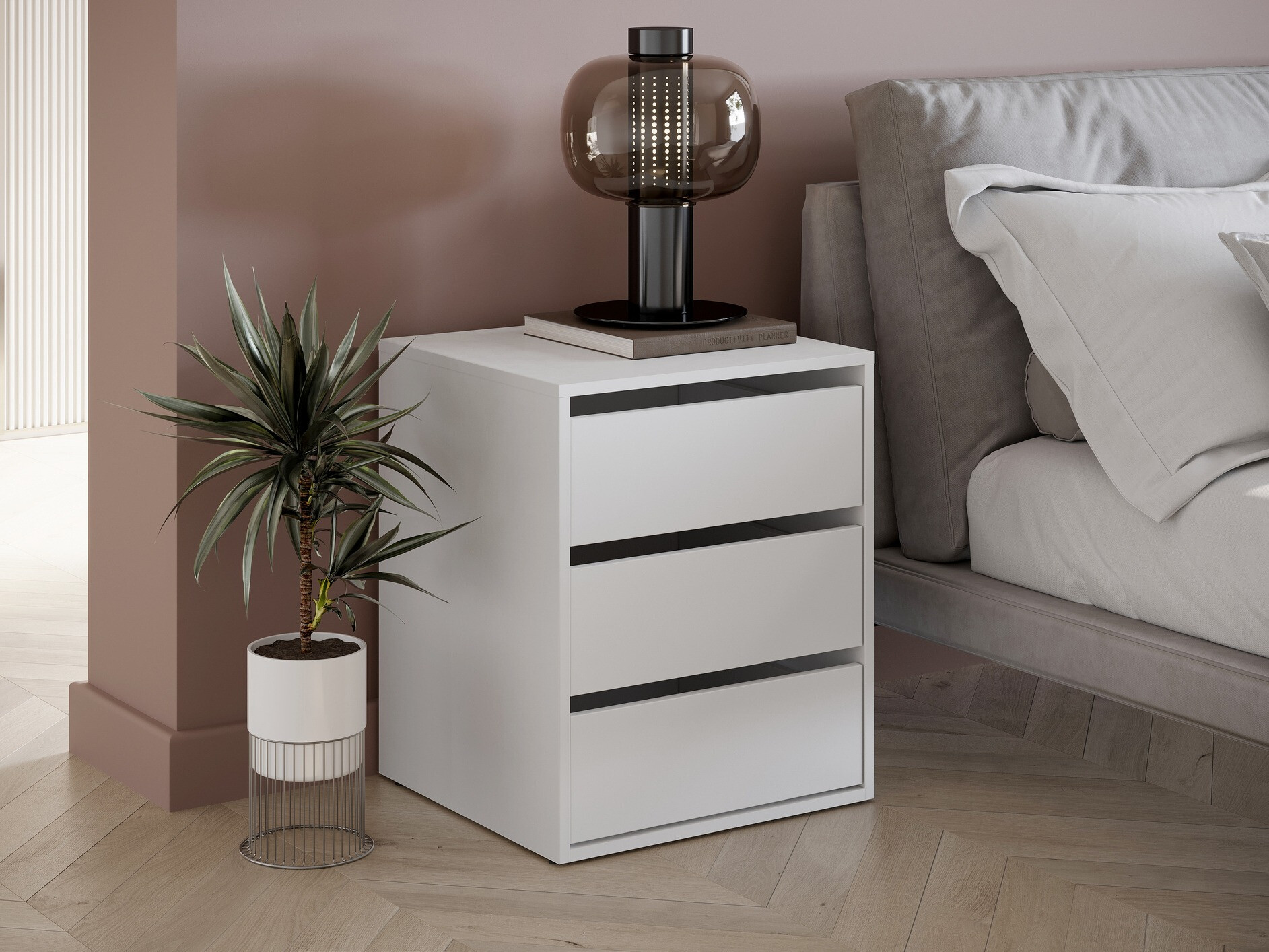 Éjjeliszekrény Cirdelu 113 (Fehér)