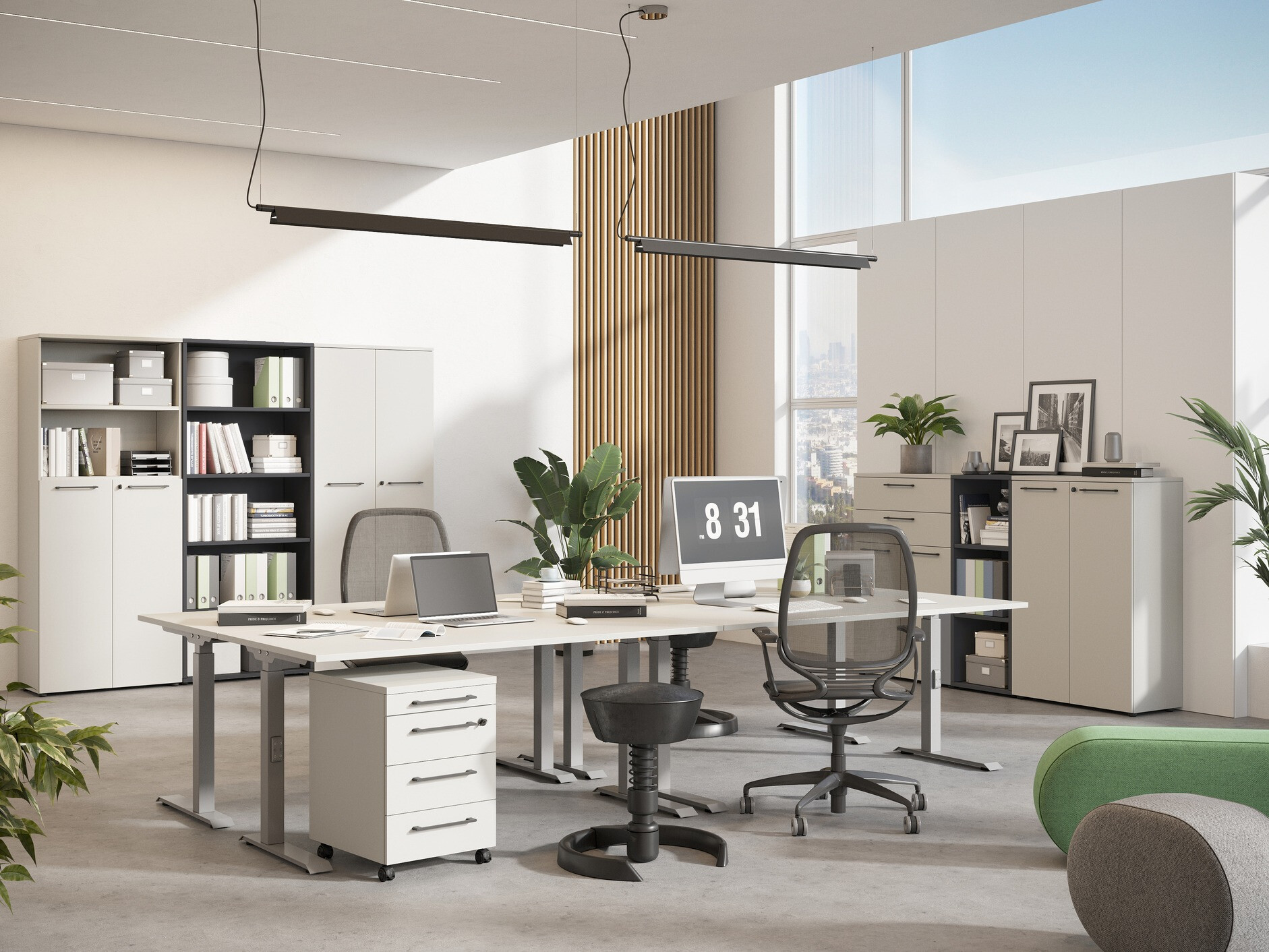 Íróasztal Eliromo 121 (Világosszürke + Ezüst)