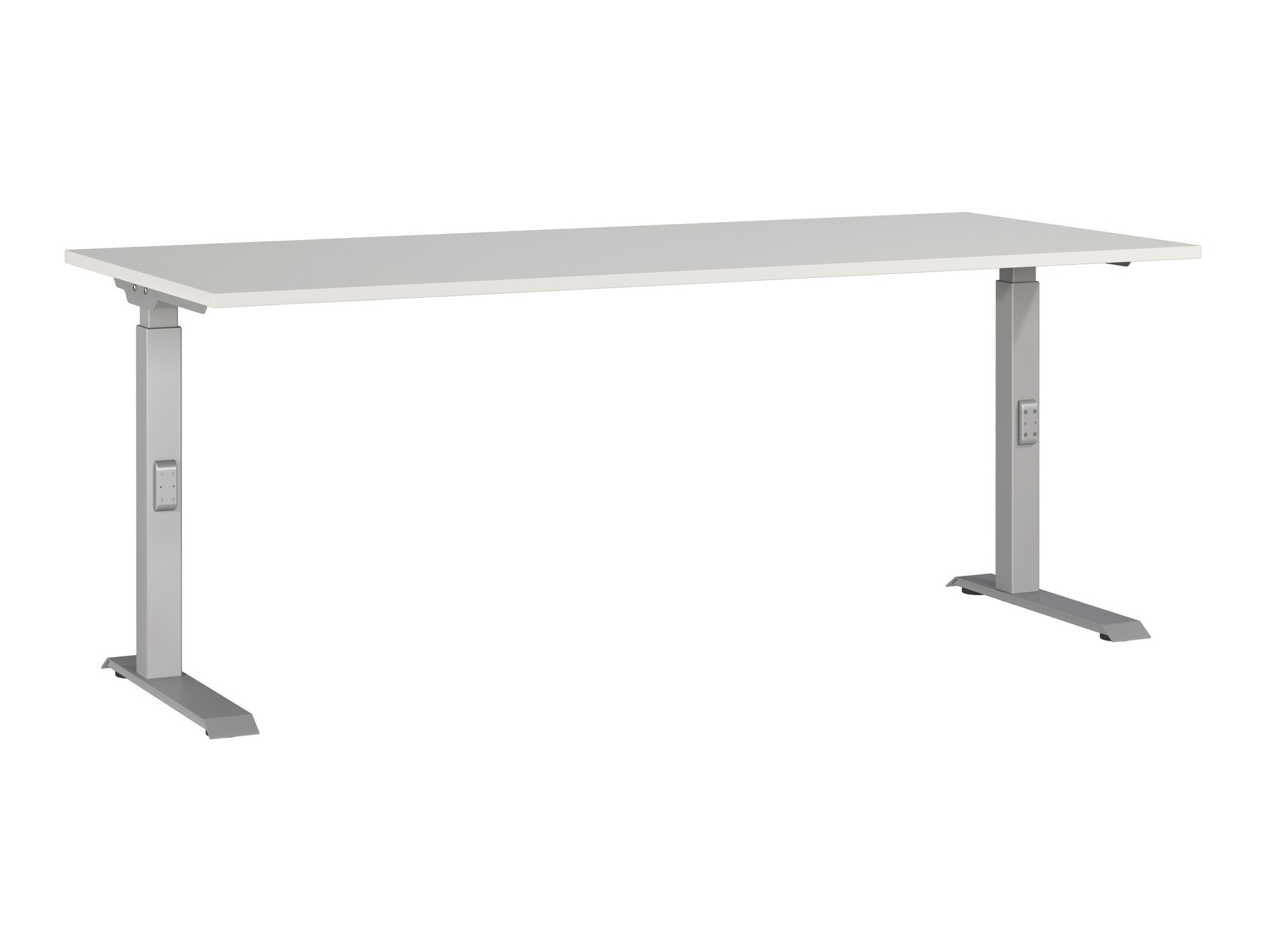 Íróasztal Eliromo 124 (Világosszürke + Ezüst)