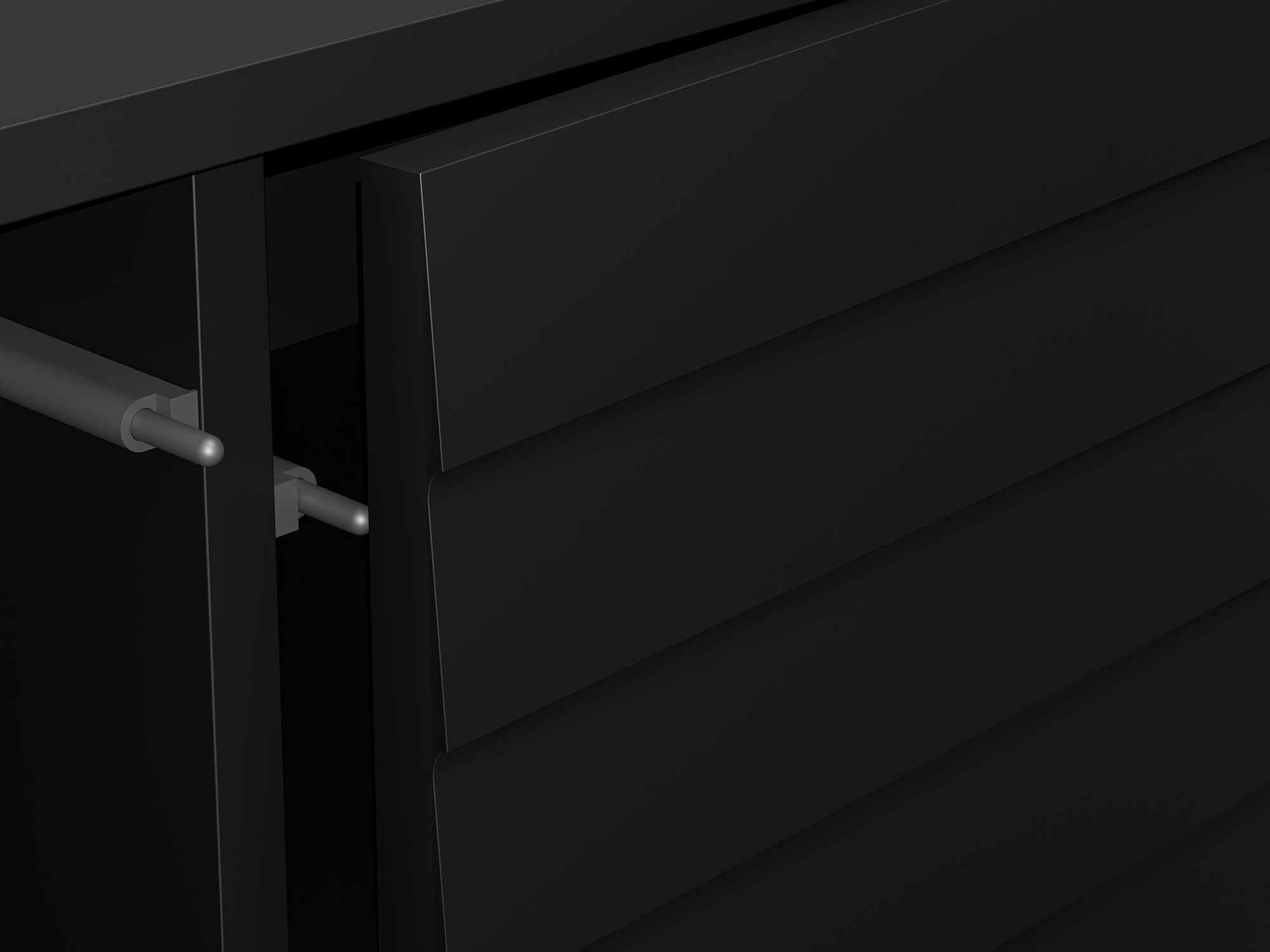 Nappali szett Flosoru 109 (Dió + Fekete)