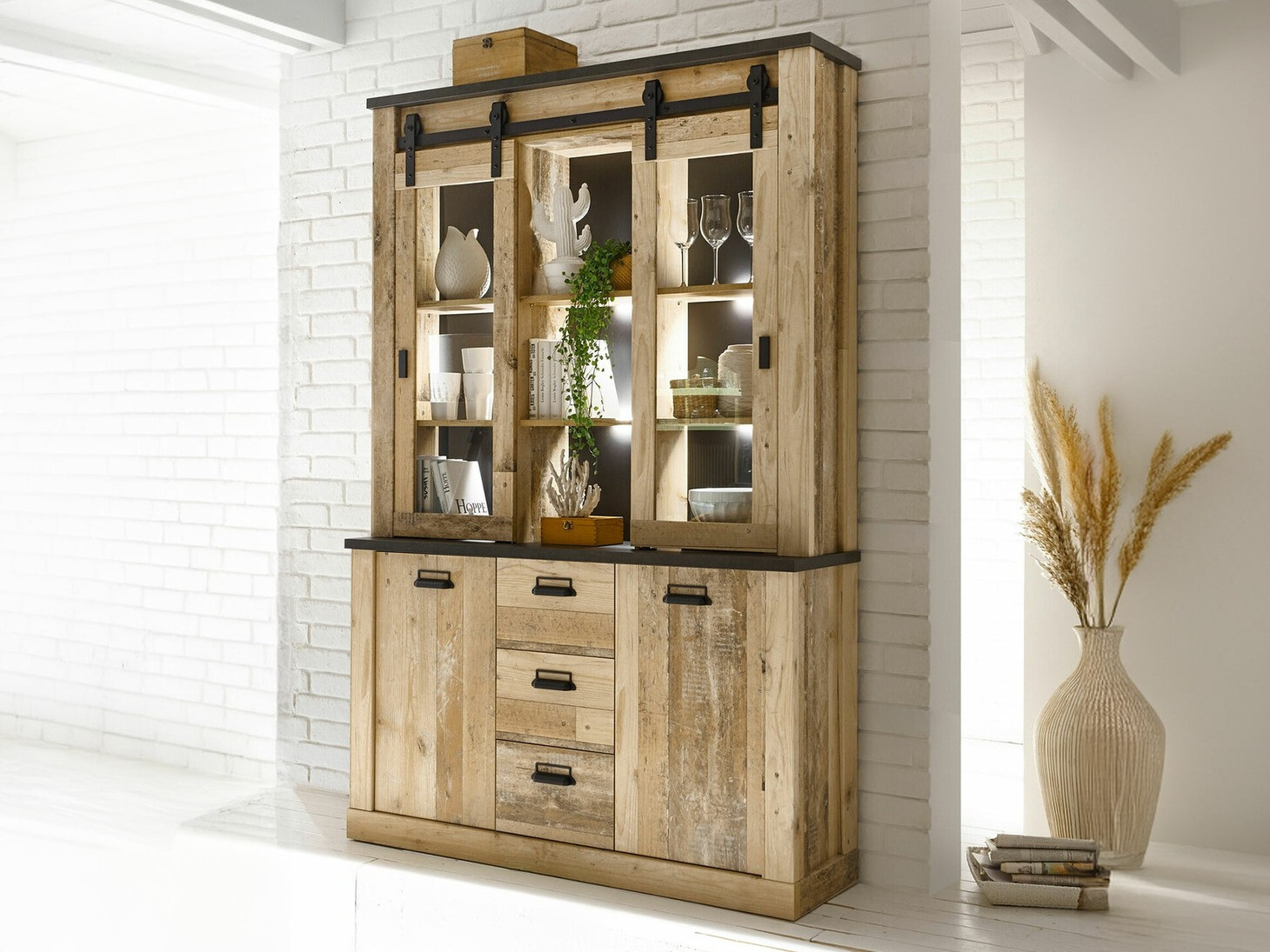 Könyvespolc Cirtale 110 (Érett tölgy + Antracit)