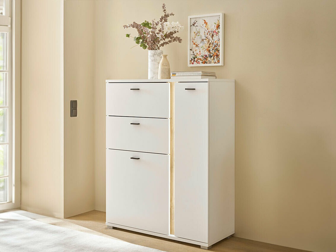 Komód Avimavi 108 (Fehér + Wotan tölgy)