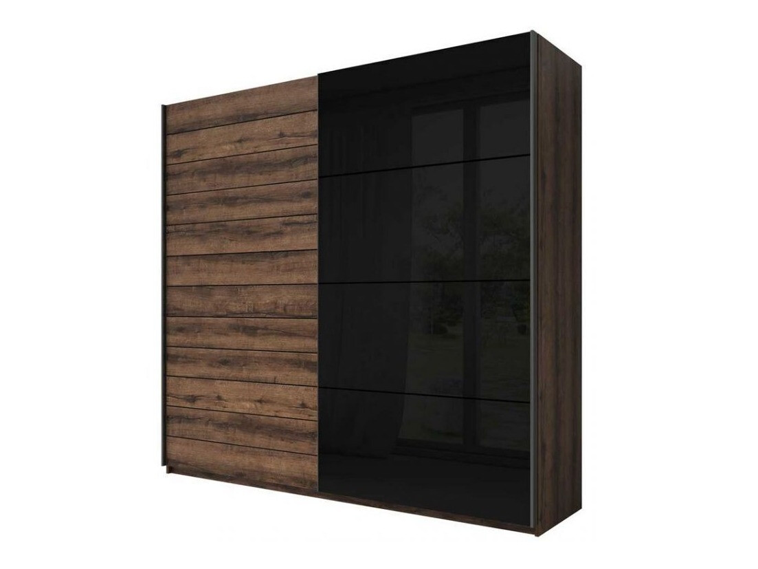 Gardróbszekrény Levruvu 105 (Monastery tölgy + Fekete)
