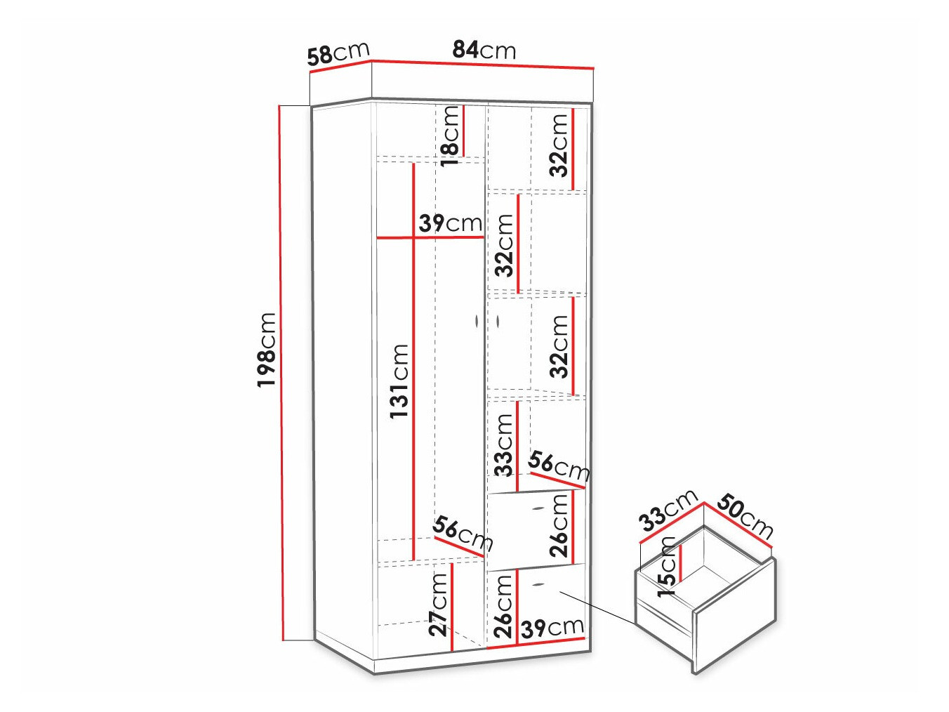 Gardróbszekrény Stanton J100