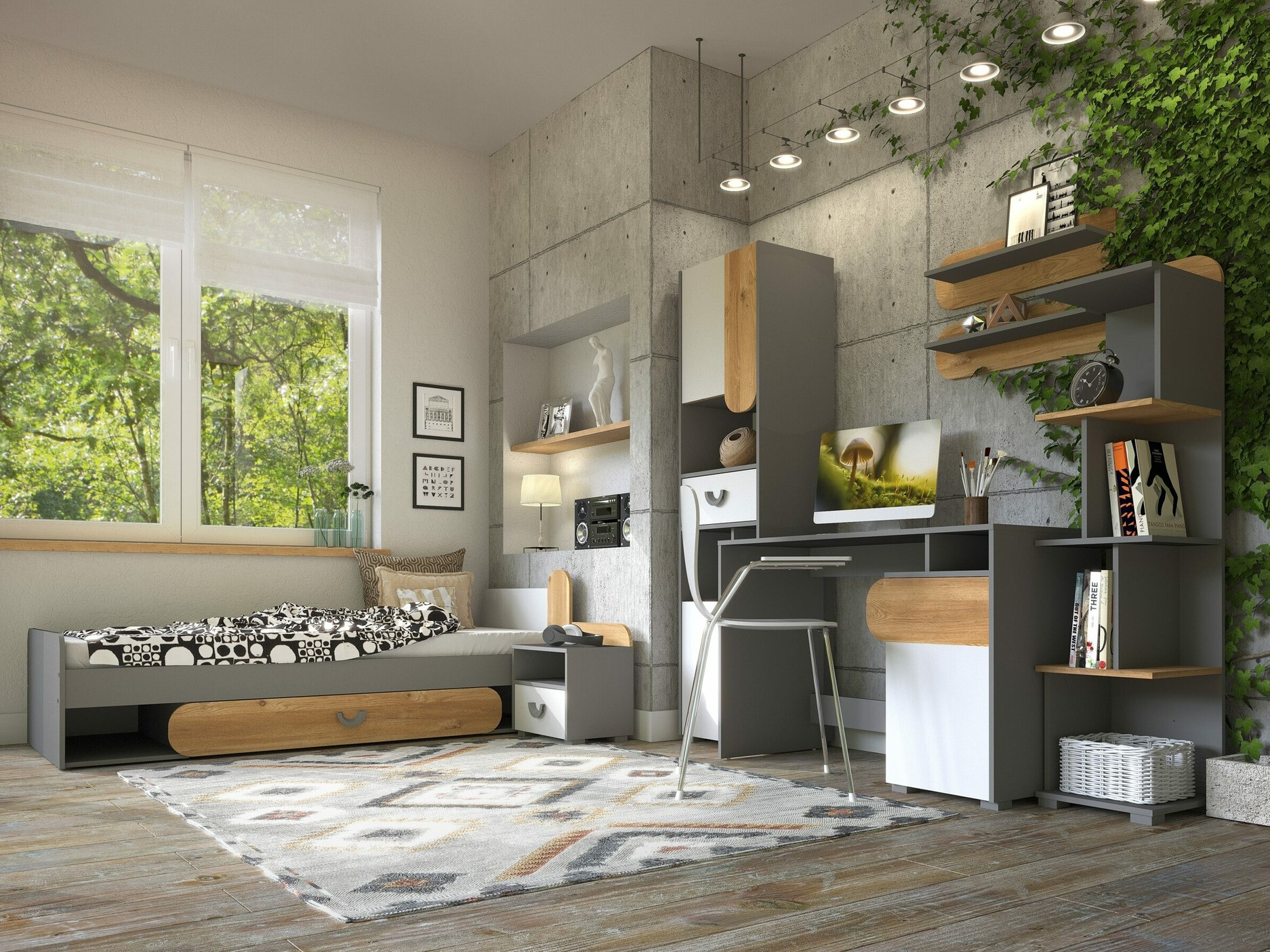 Könyvespolc Lomteo 104