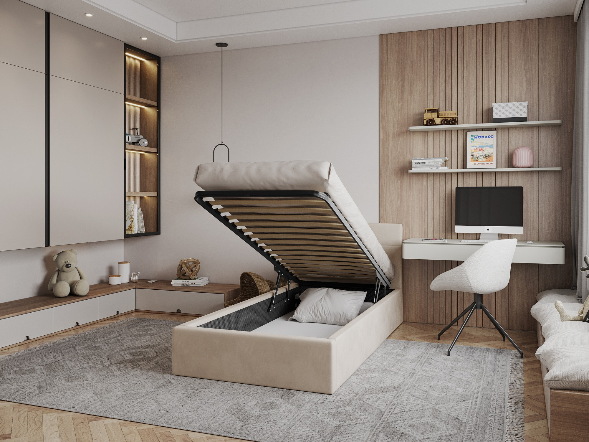 Ágy Fairfield 107 (Krém)