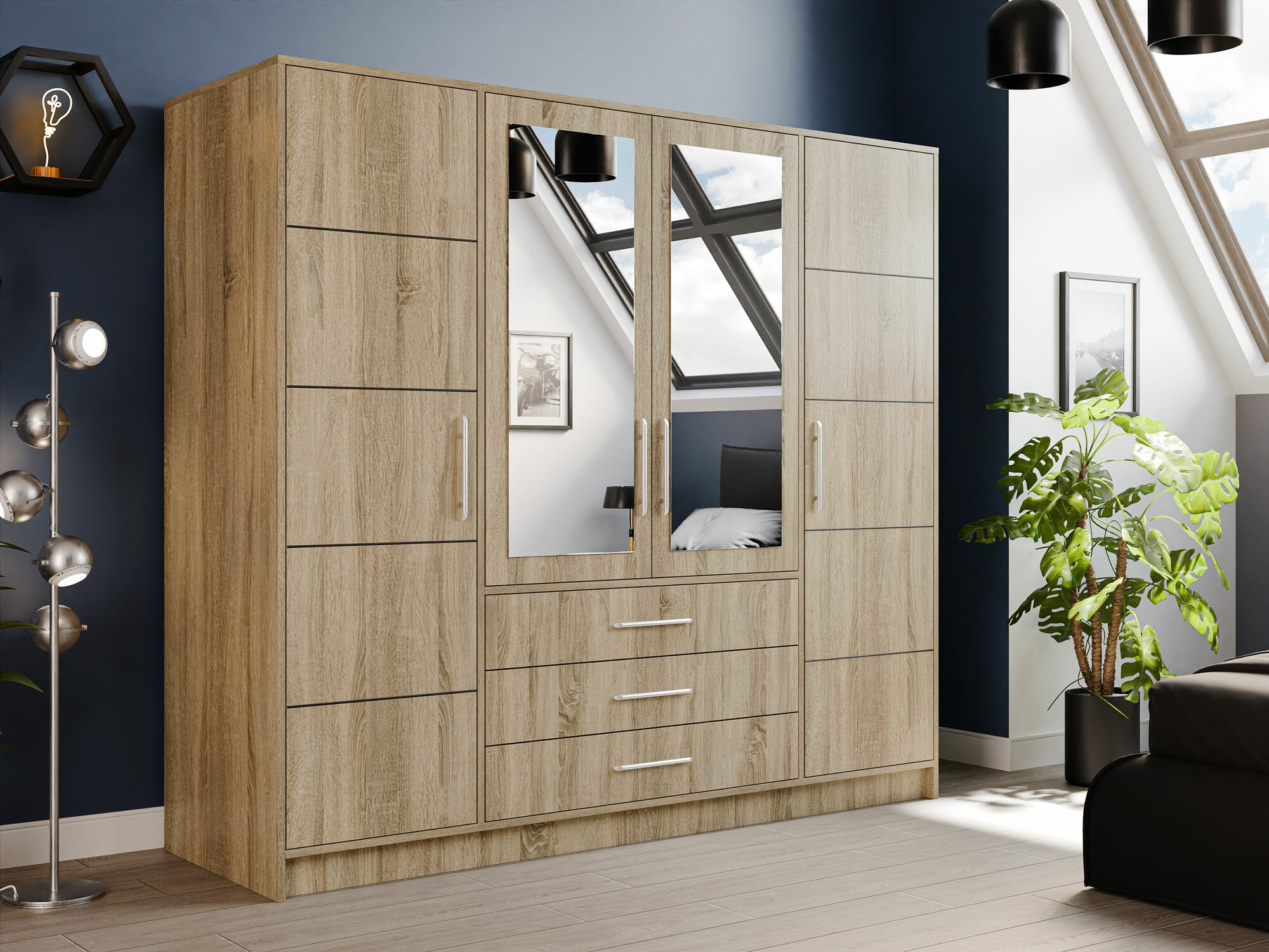 Gardróbszekrény Dortivu 154 (Sonoma tölgy)